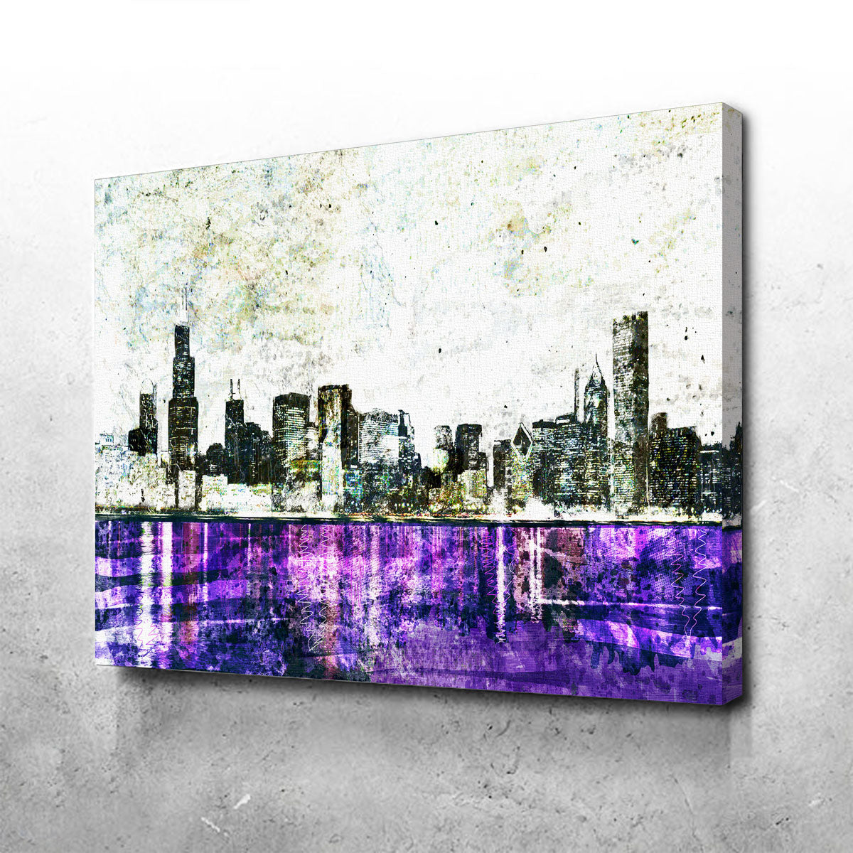 Stunning Whiteout Chicago Skyline Wall Art for Home Decor