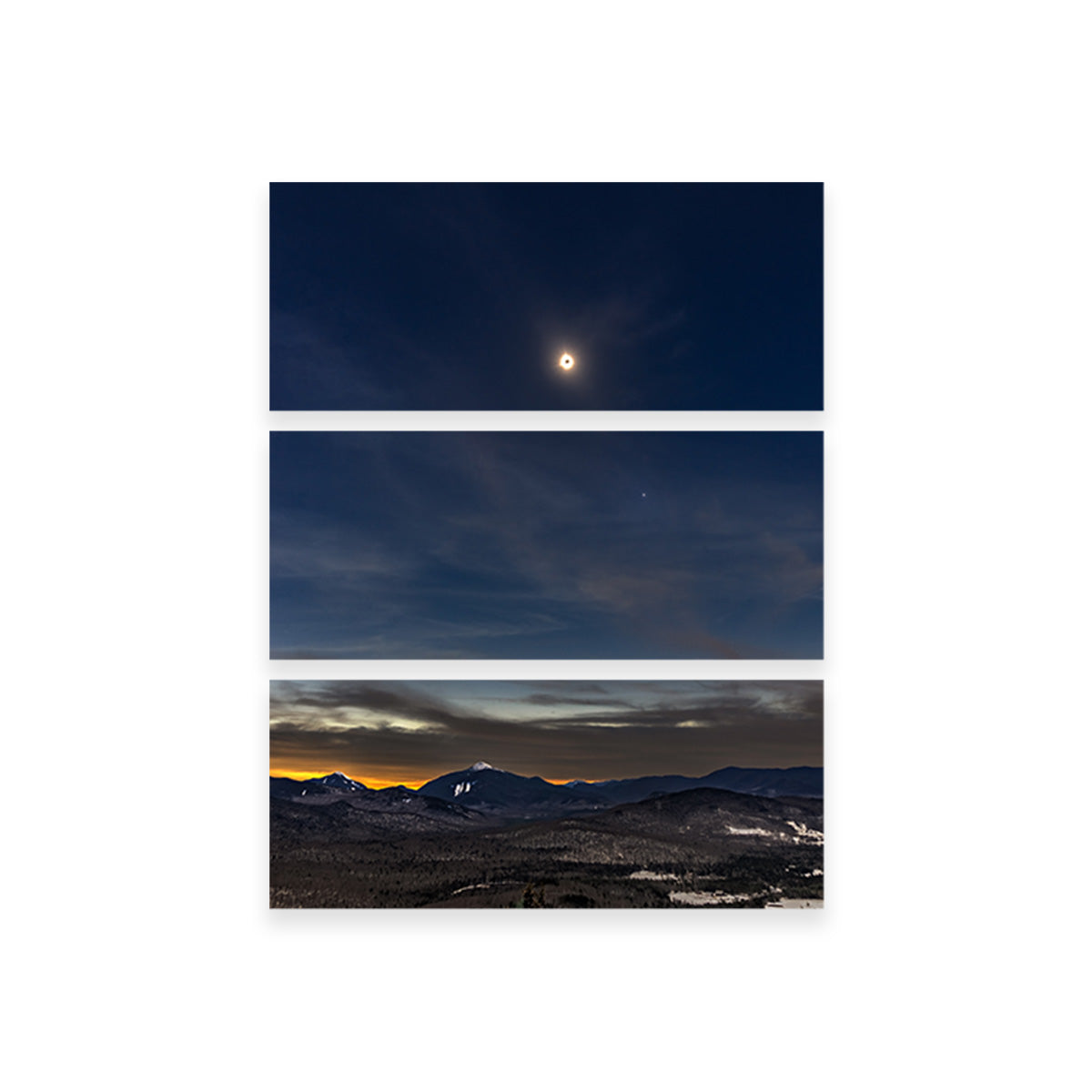 Captivating Total Solar Eclipse in the Adirondacks Art Print