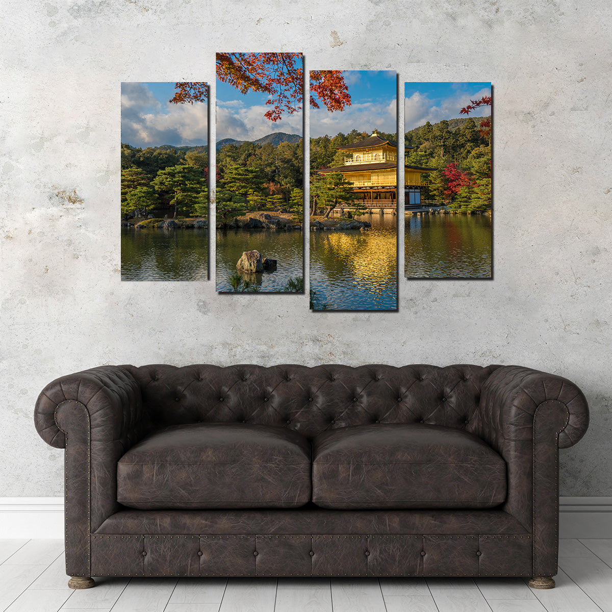 Exquisite Kinkaku-ji Buddhist Temple Wall Art Print