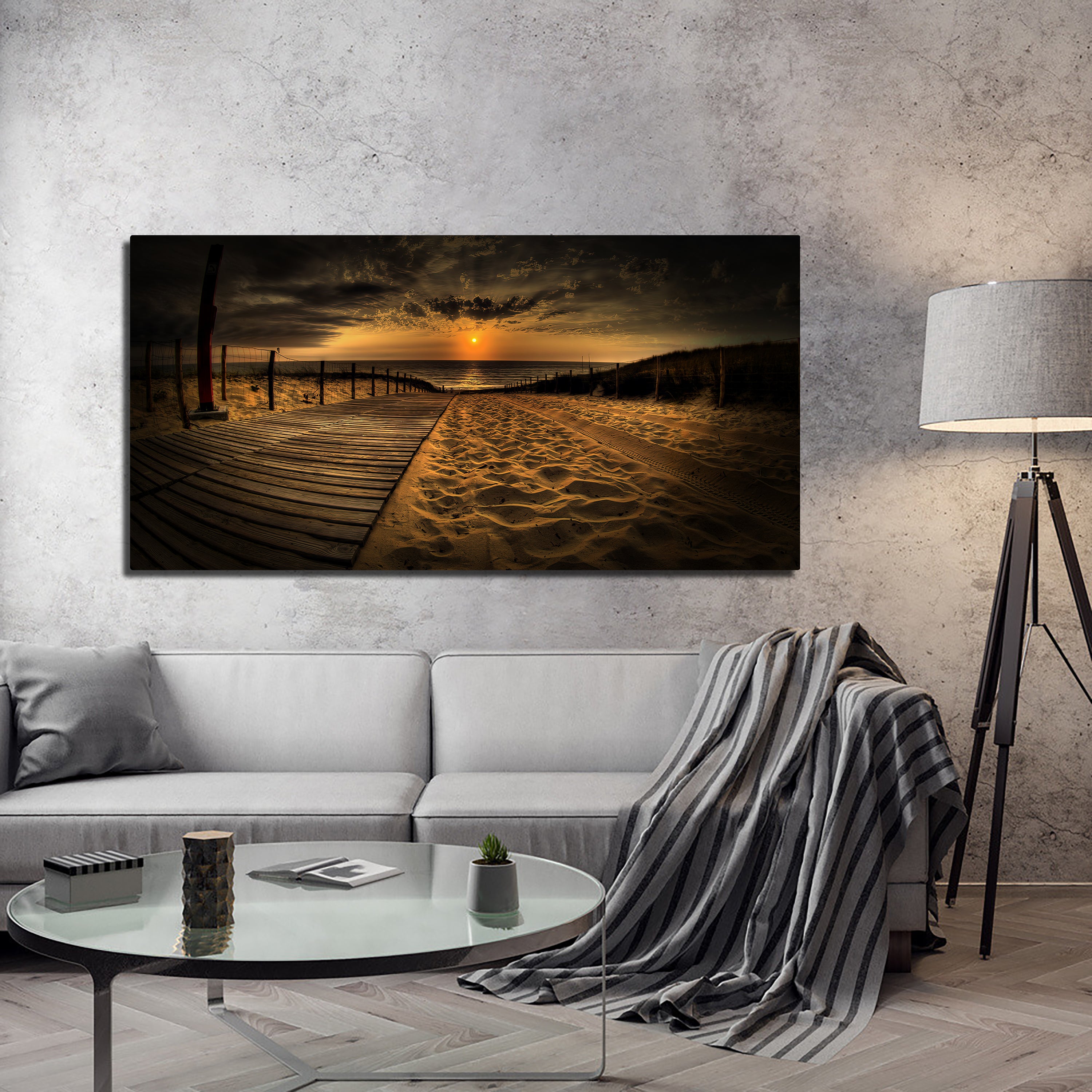 Breathtaking Sunset Beach Panoramic Wall Art for Stunning Home Decor