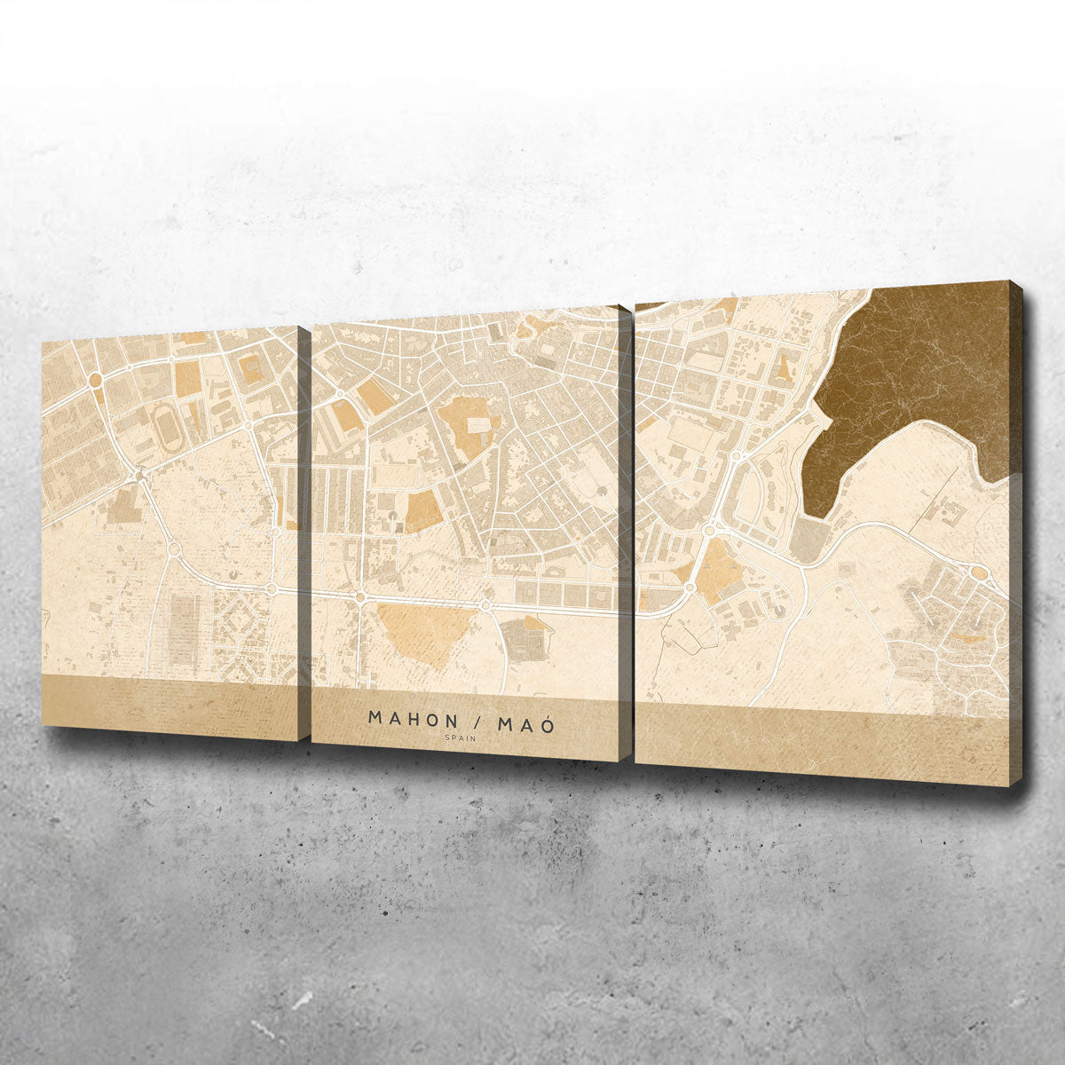 Exquisite Mahon Map Wall Art by Blursbyai
