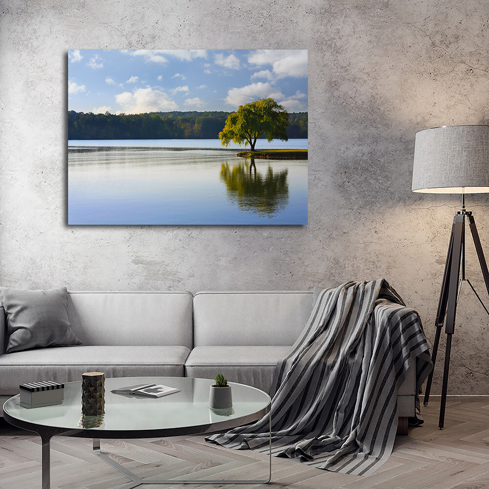 Stunning Willow Tree On The Tennessee River Wall Art for Your Home Decor