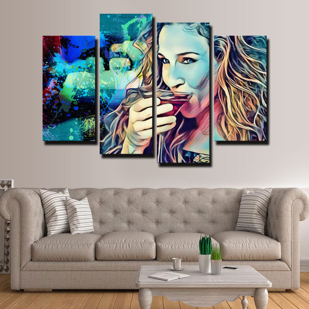 Cosmo Carrie Premium Handmade Wall Art with Sustainable Pine Frames