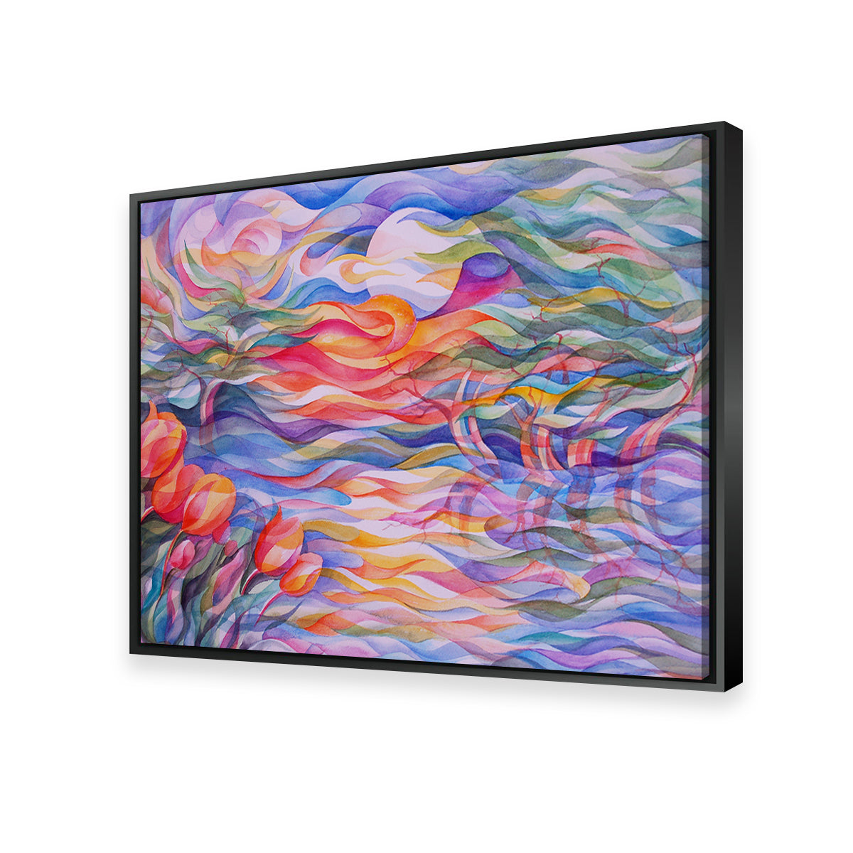 Stunning Sunset Tulips Wall Art for Home Decor