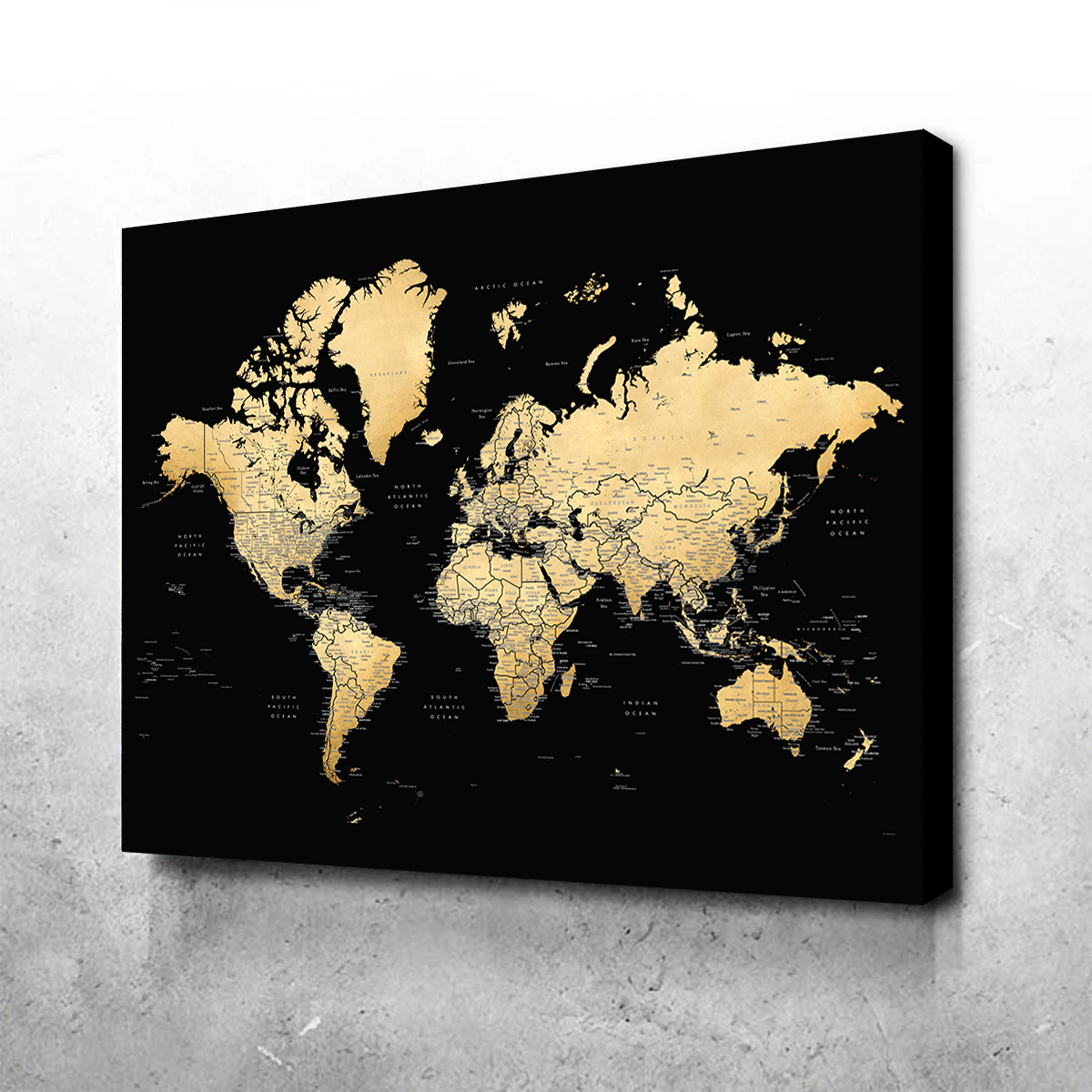 Stunning World Map 34 Wall Art by Blursbyai