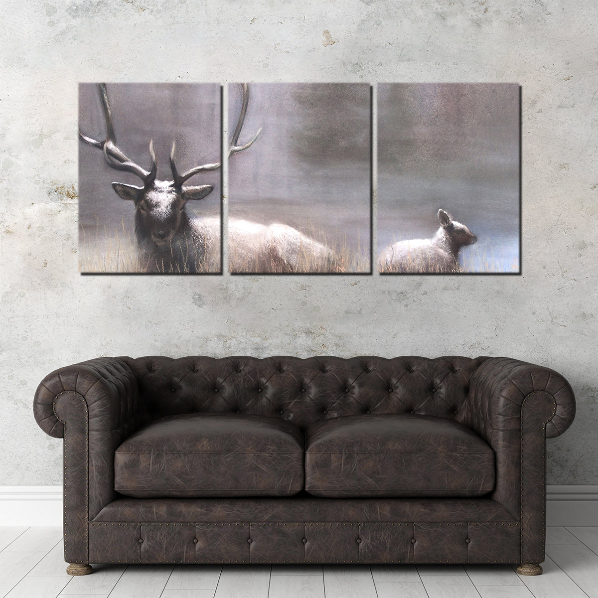 Exquisite Bull Elk & Calf Wall Art by Patricia Jaggie