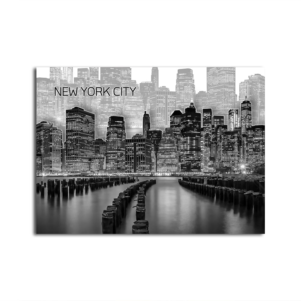 Stunning Manhattan Skyline Graphic Art Canvas Wall Art by Melanie Viola