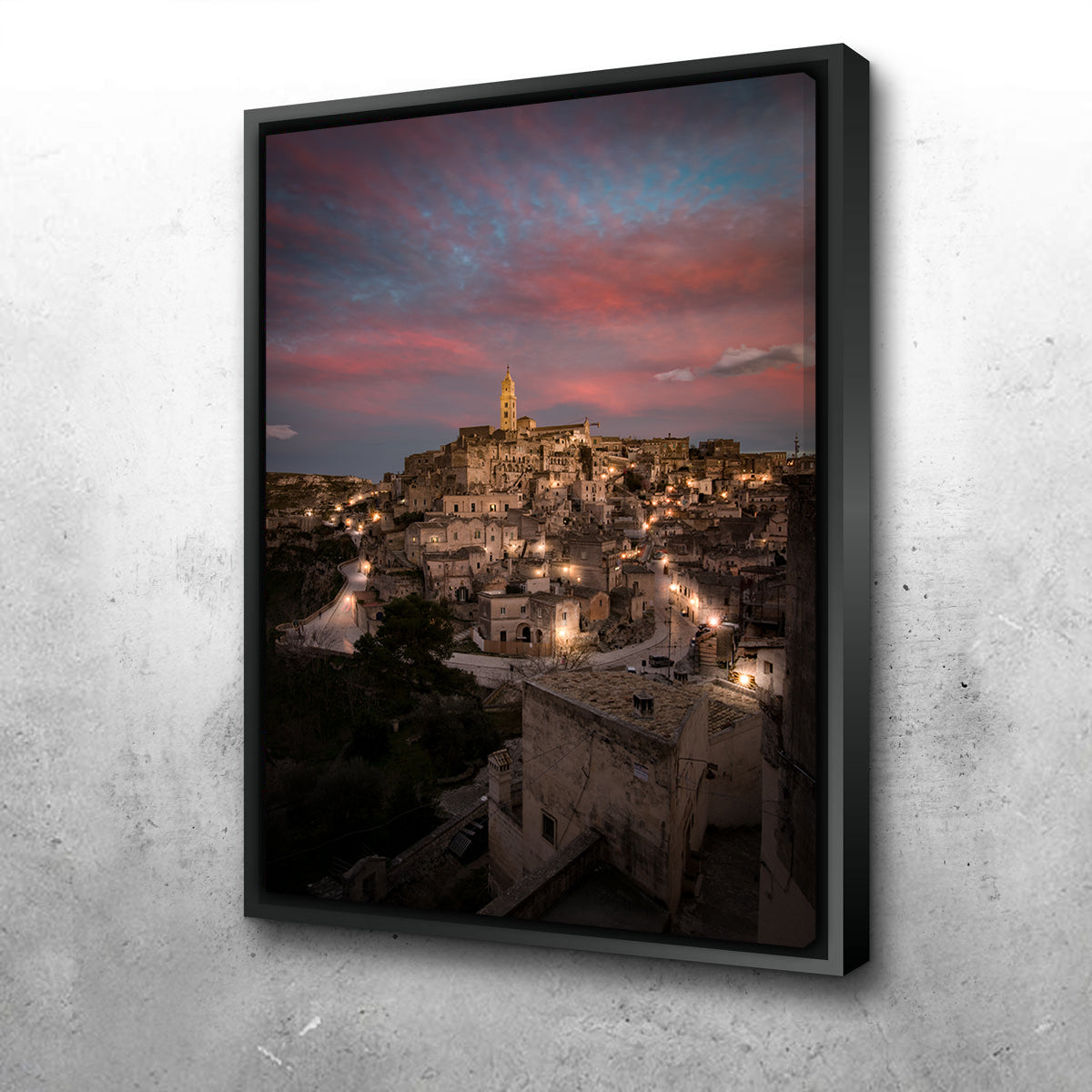 Stunning Sunset in Matera Wall Art by Enzo Romano
