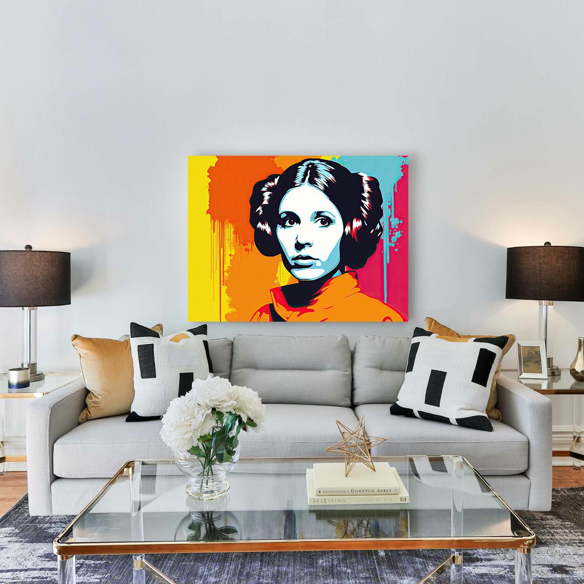 Leia Warhol Inspired Contemporary Wall Art by Ralph & Laura Design
