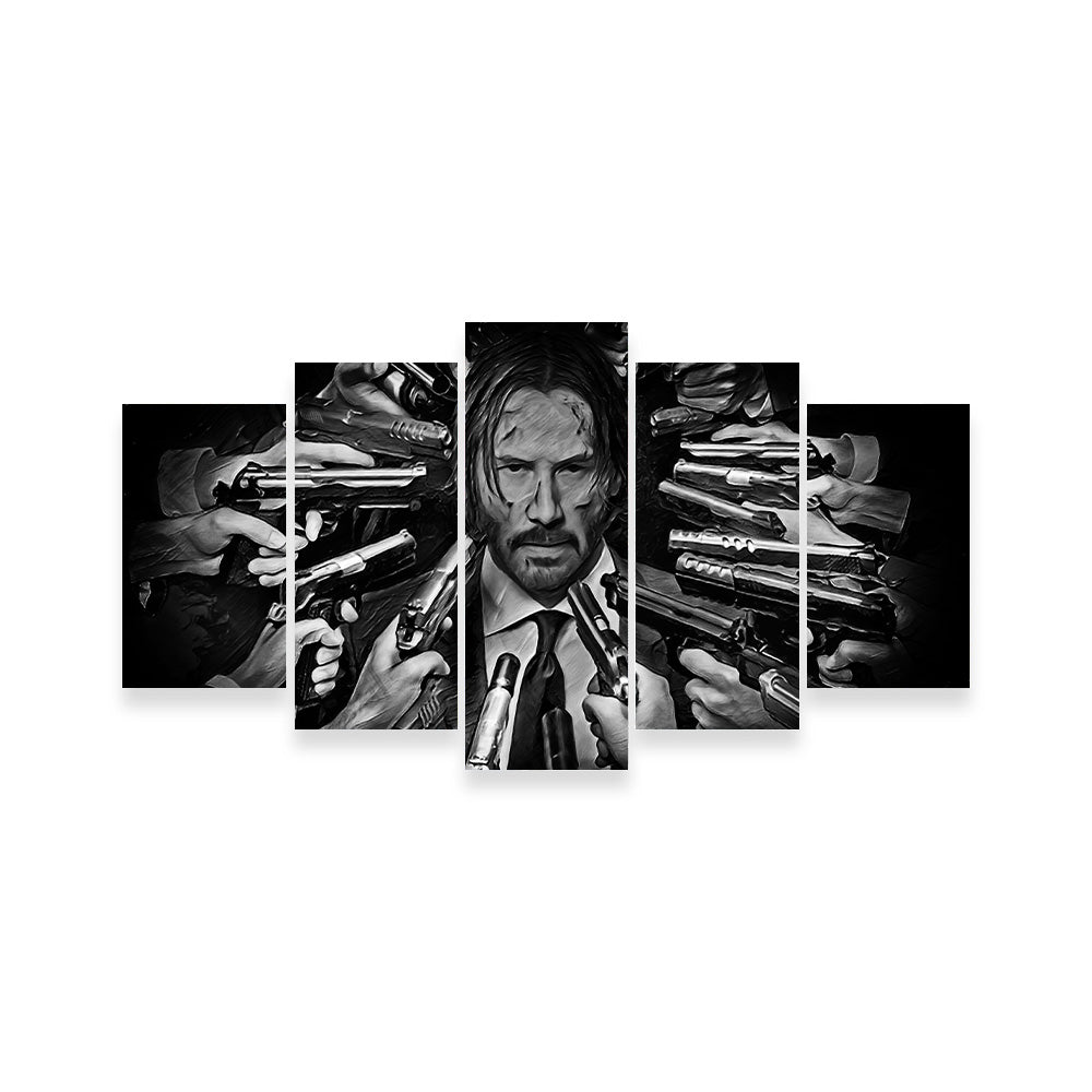 John Wick Inspired Grayscale Wall Art for Stunning Home Decor