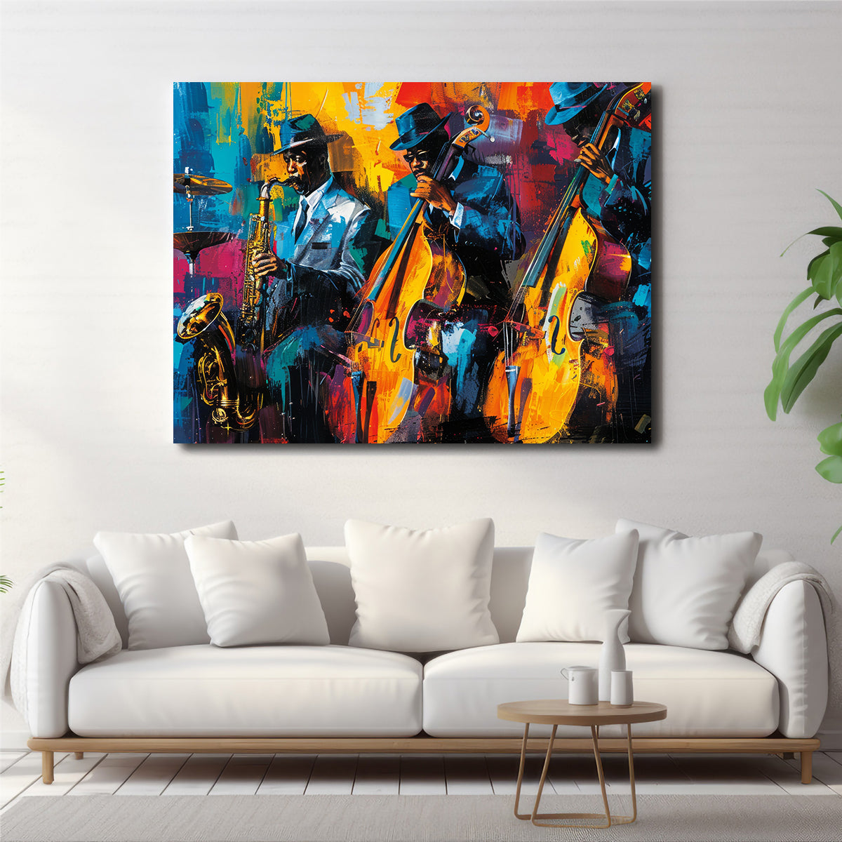 Eye - catching Vibrant Jazz Band Wall Art for Your Home Decor