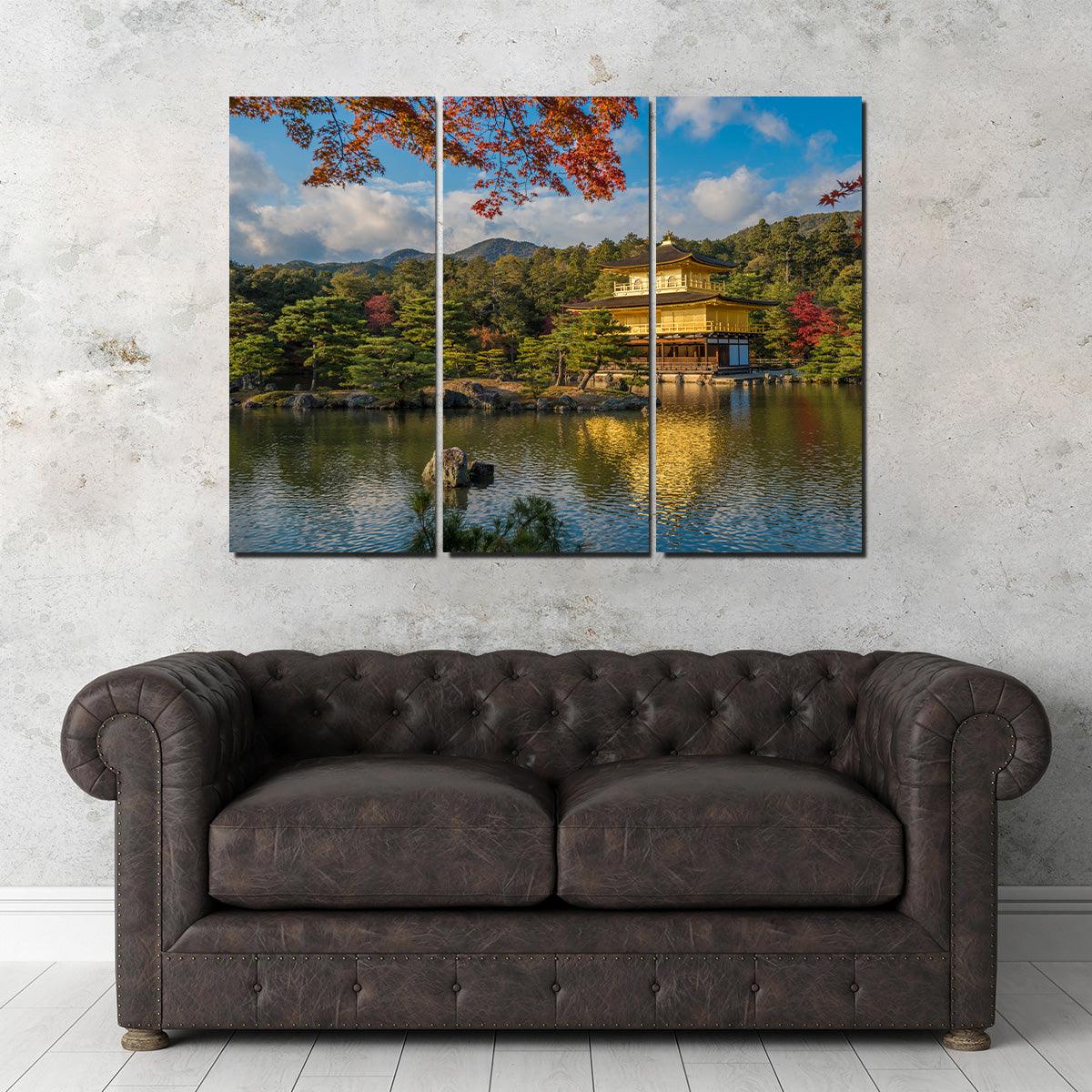 Exquisite Kinkaku-ji Buddhist Temple Wall Art Print