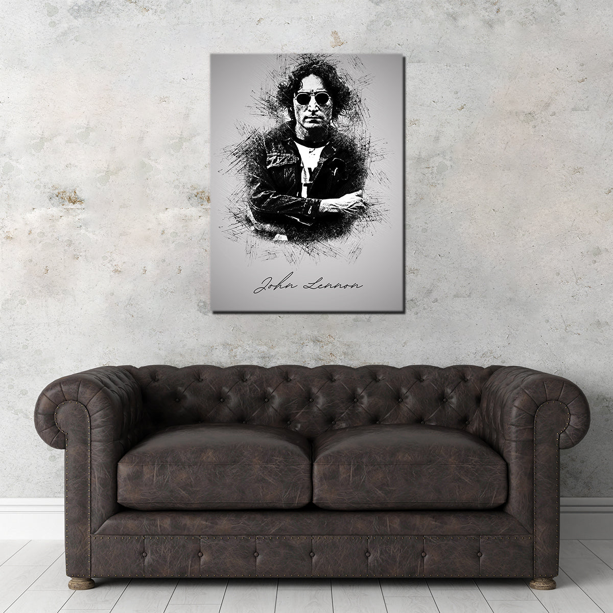 Authentic John Lennon Sketch Wall Art for Home Decor