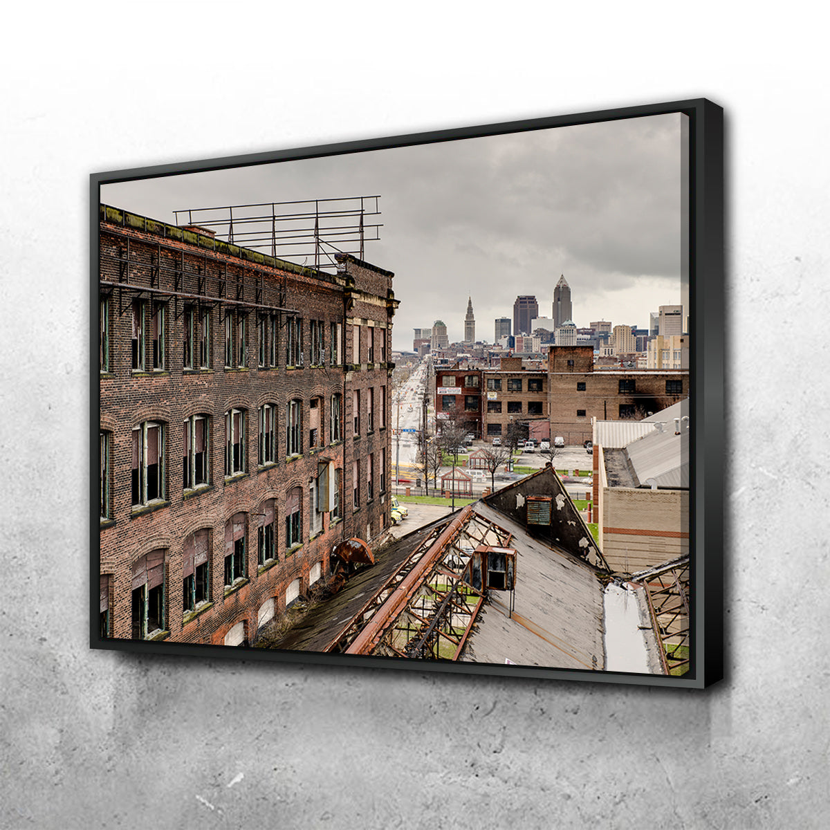 Stunning Warner & Swasey Wall Art Overlooking Cleveland - Ideal Decor for Your Space
