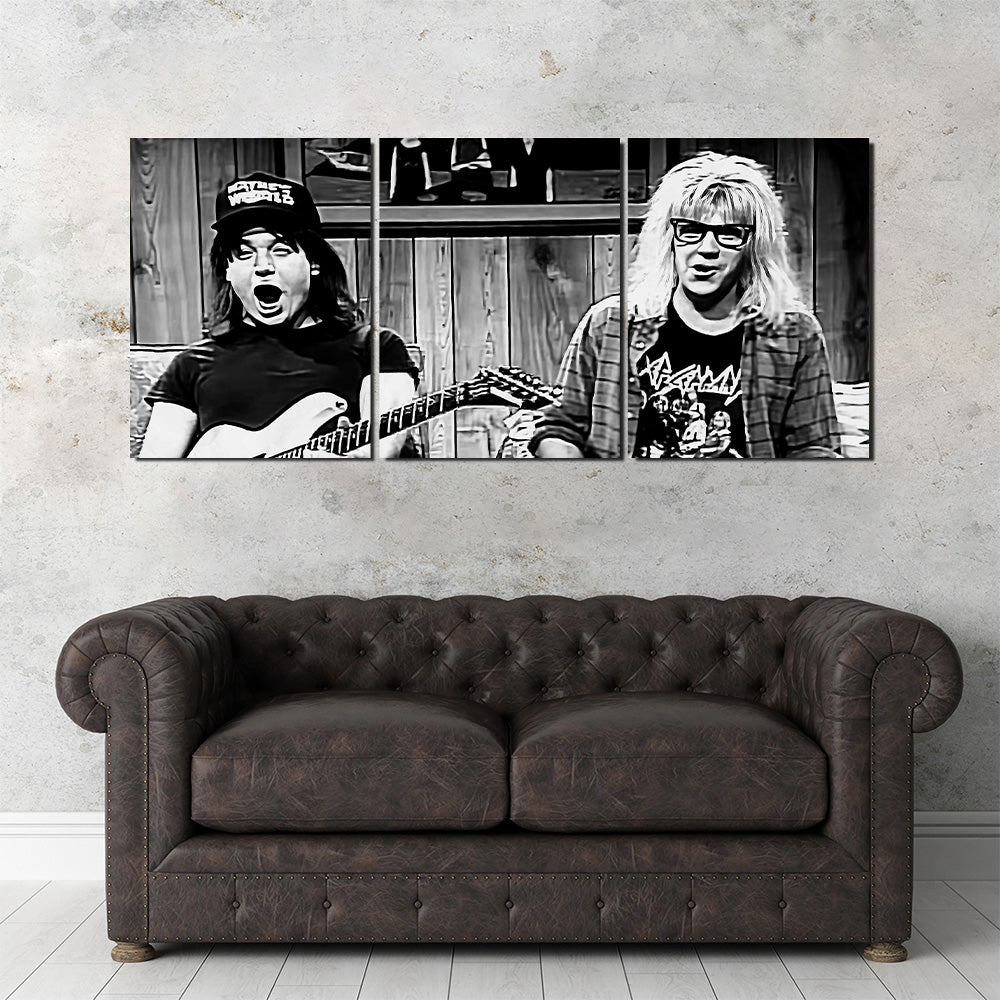 Wayne's World Stunning Grayscale Wall Art for Home Decor