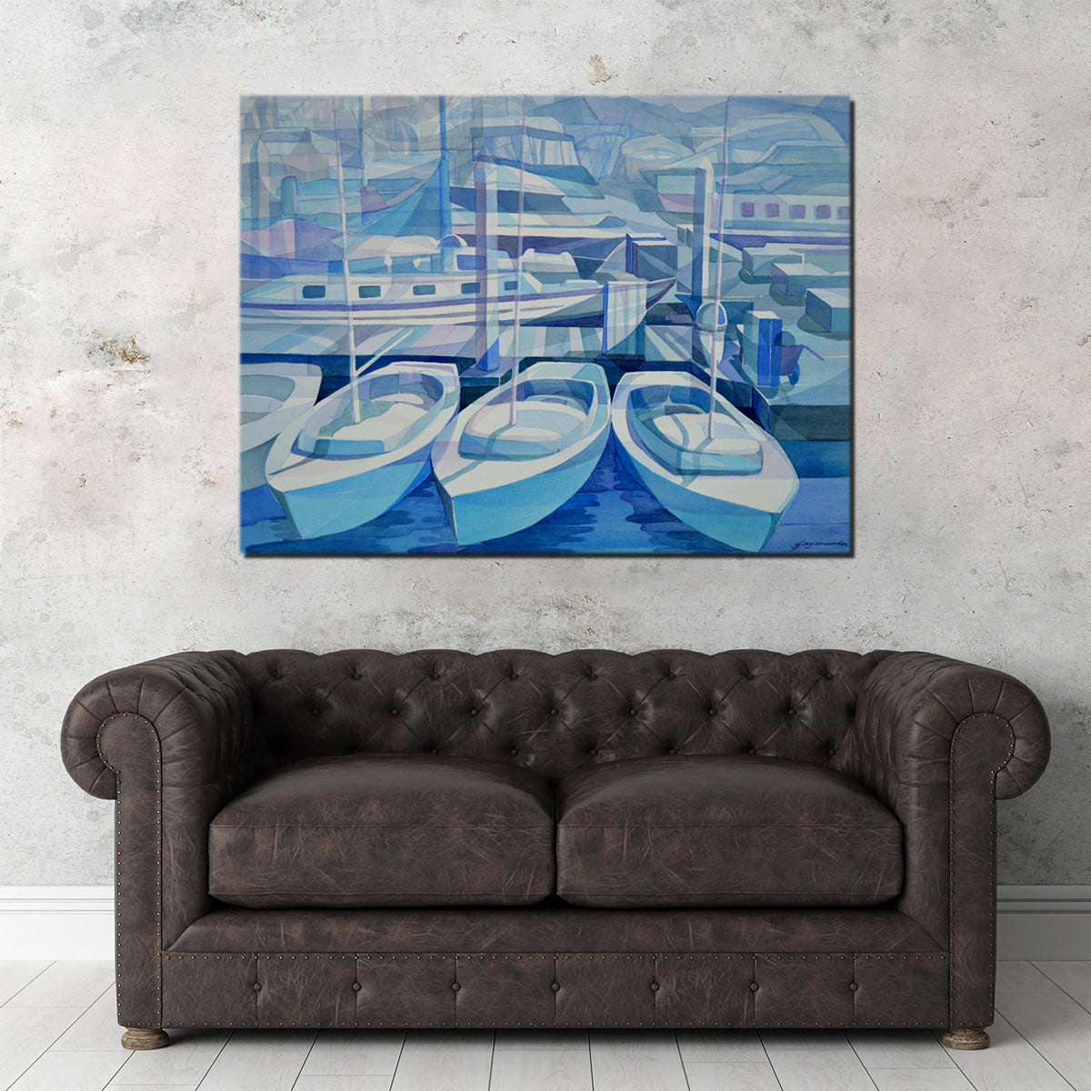 Stunning Marina In Blue Wall Art by Gerry Segismundo