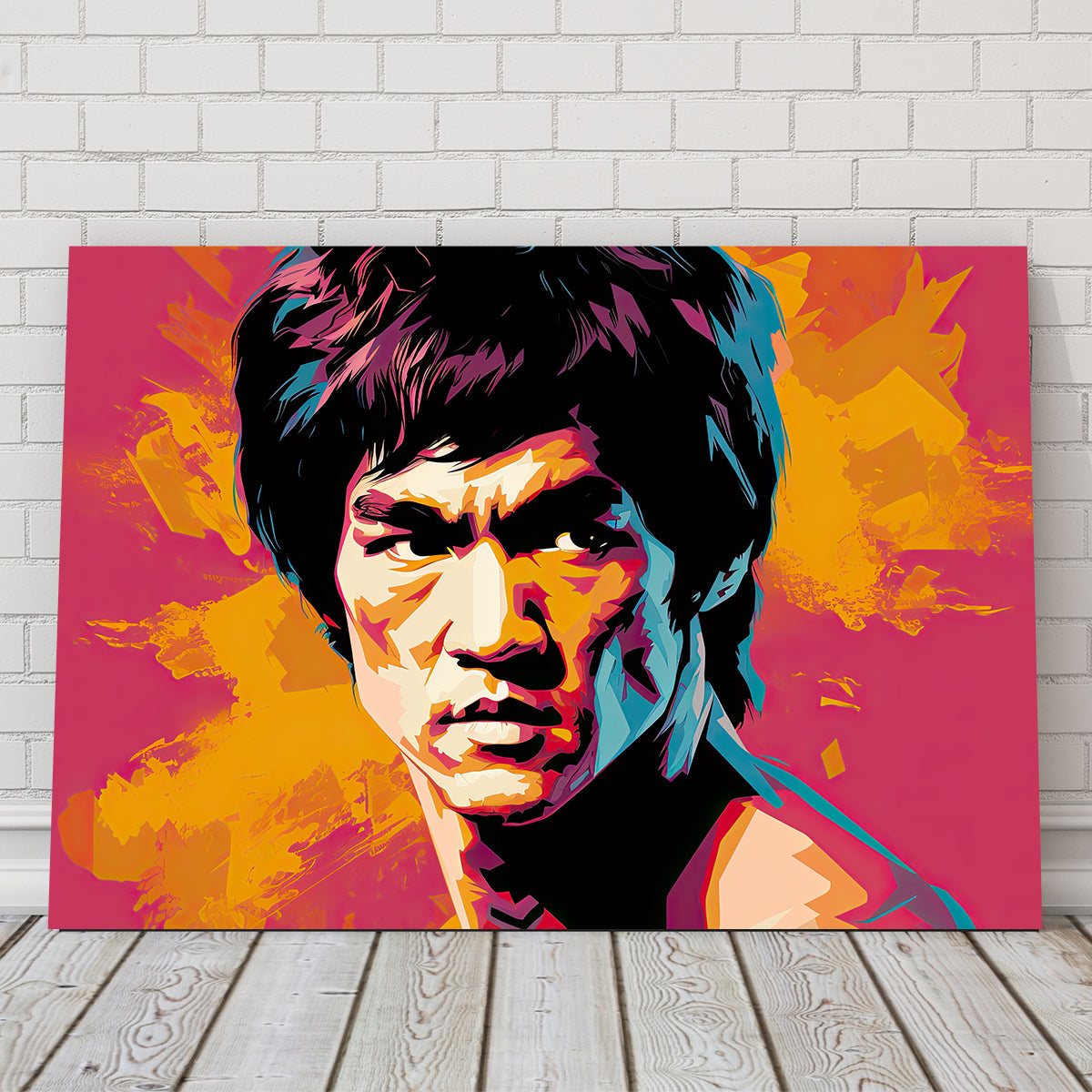 Bruce Fierce Wall Art by Ralph & Laura Design - Museum-Quality Canvas