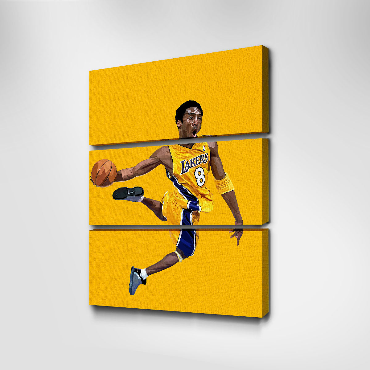 Kobe Dunk Wall Art - Stunning Handmade Canvas Print by Andy Brackpool