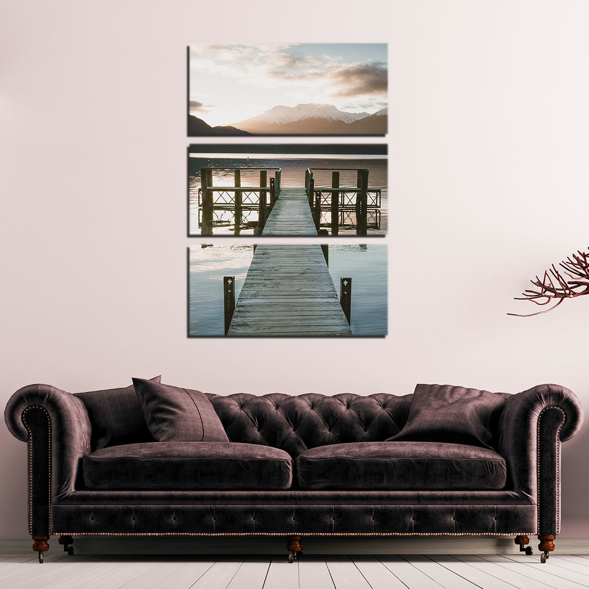 Stunning Sunset Dock Wall Art by Mike Cotton