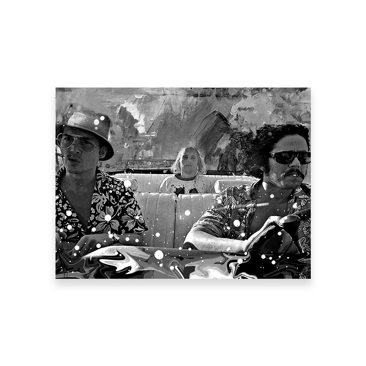 Striking Fear and Loathing Grayscale Wall Art for Stunning Decor