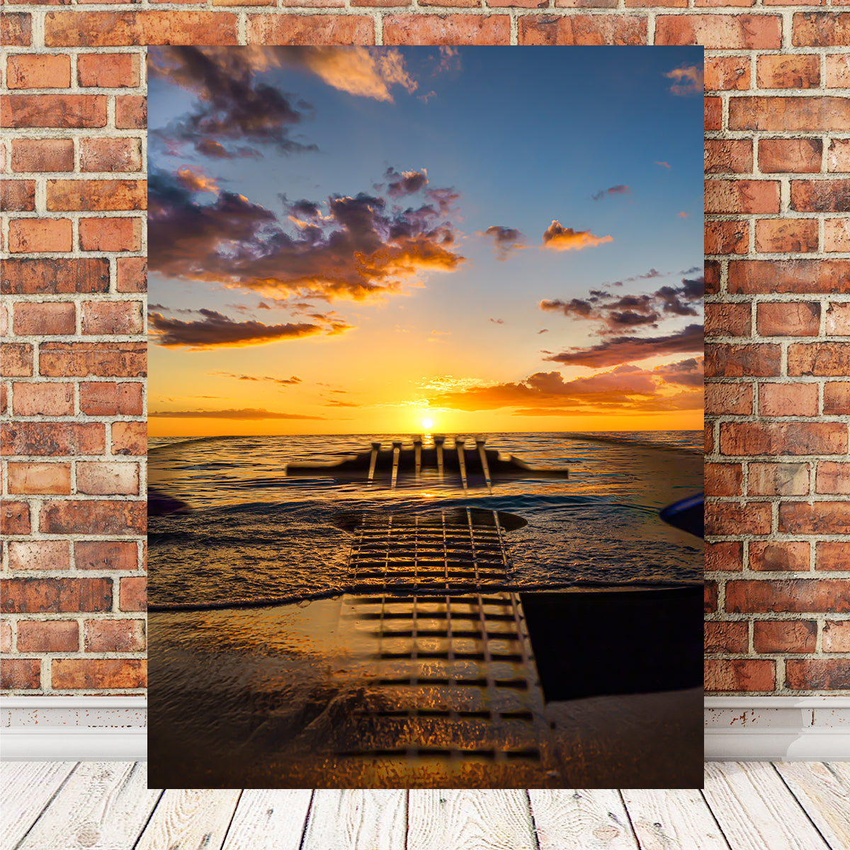 Stunning Sunset Guitar Wall Art by Eileen Rollin