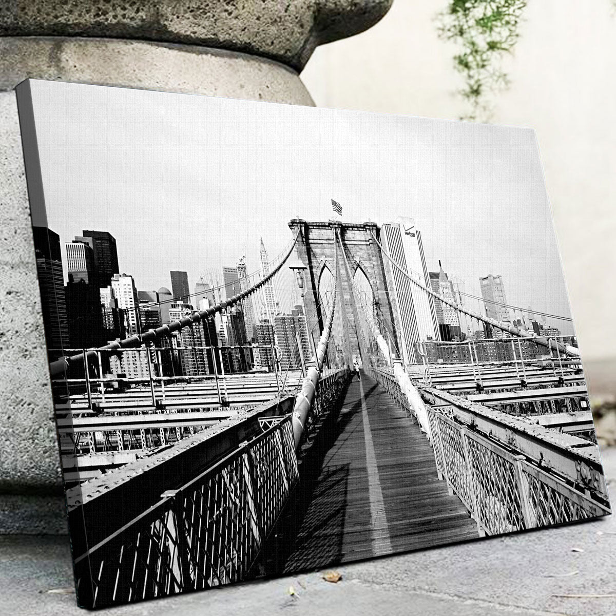 Stunning Brooklyn Bridge Flag Wall Art for Home Decor