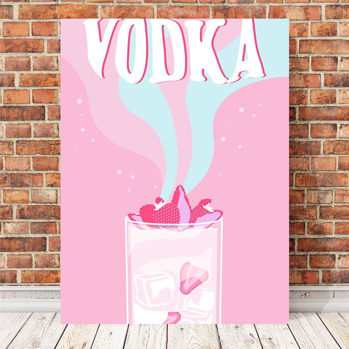 Cool Vodka on Ice Wall Art - Handmade Canvas Print