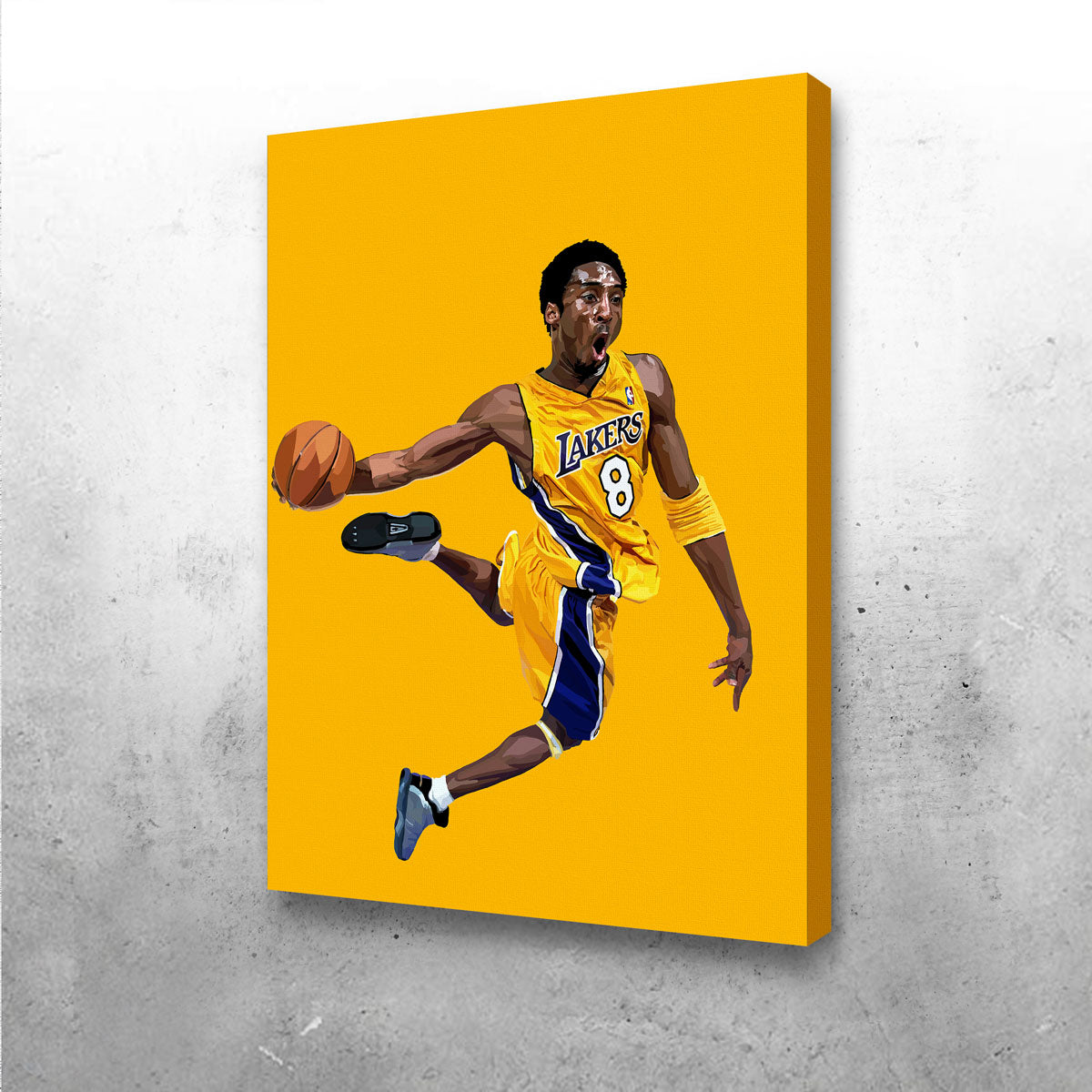 Kobe Dunk Wall Art - Stunning Handmade Canvas Print by Andy Brackpool