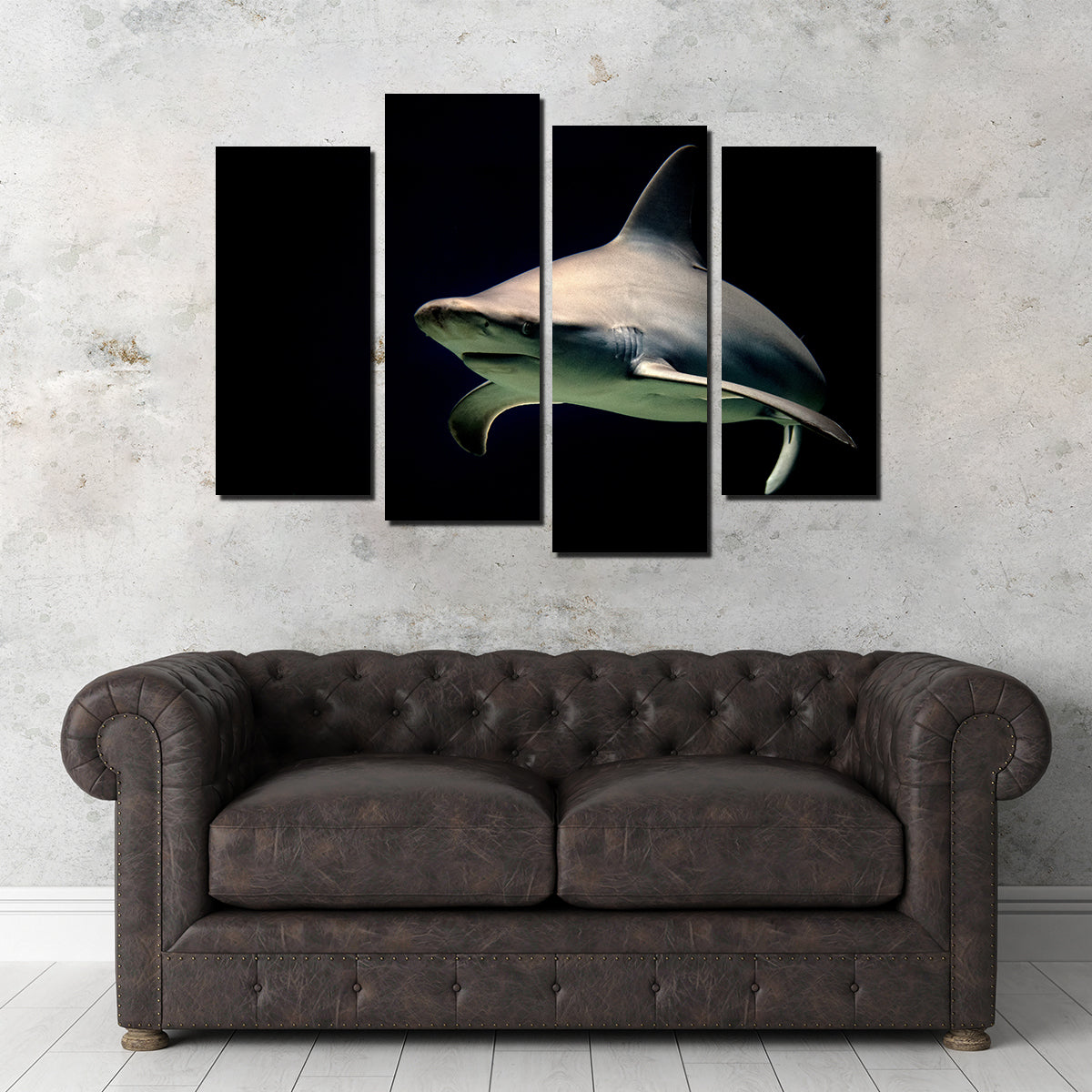 Stunning Bull Shark at Night Wall Art for Your Home Decor