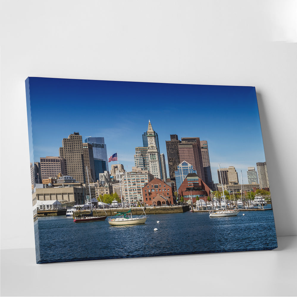Stunning Boston Skyline North End & Financial District Wall Art by Melanie Viola