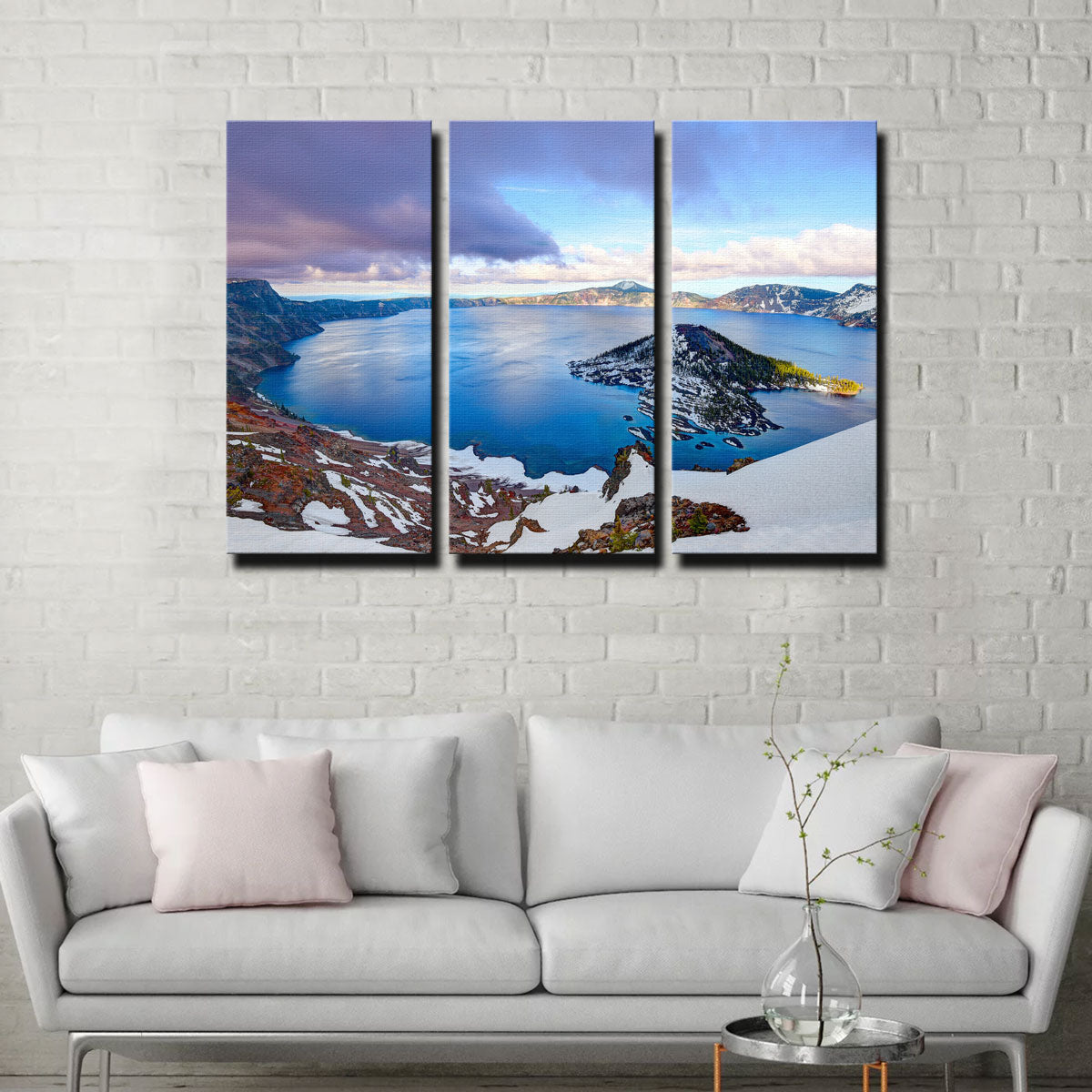 Stunning Crater Lake Wall Art - Museum-Quality Canvas on Sustainable Pine Frames