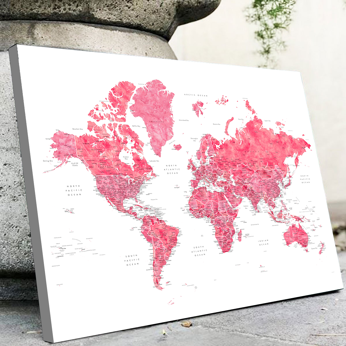 Exquisite World Map 41 Wall Art by Blursbyai