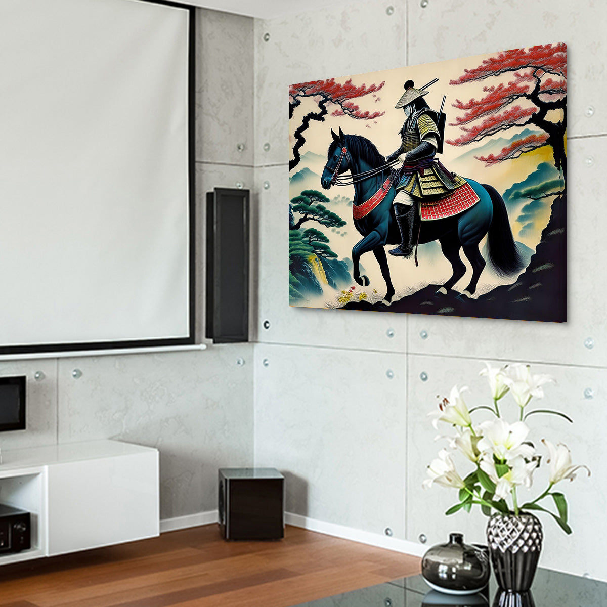 Stunning Contemporary Samurai Art Wall Decor Canvas