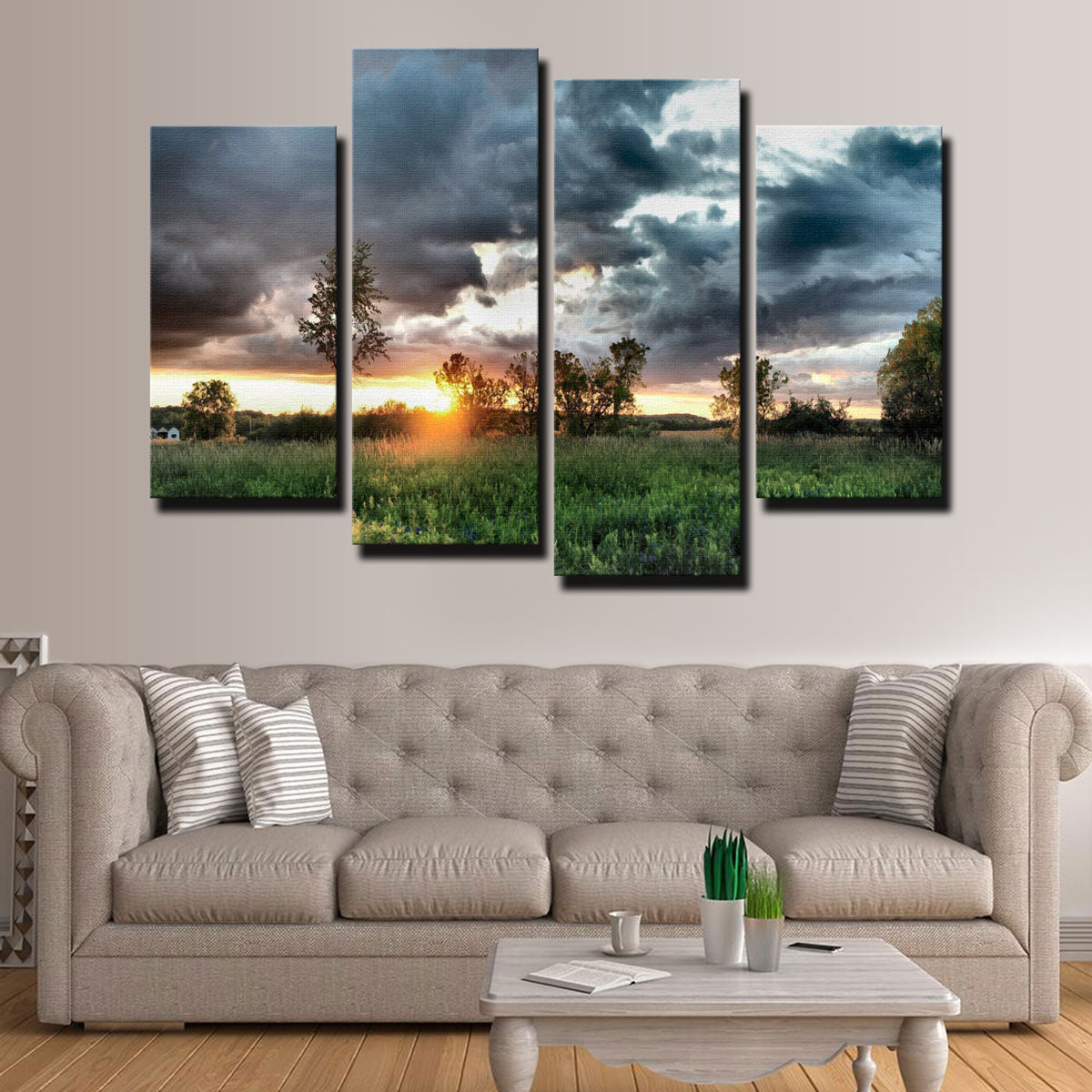 Exquisite Field & Sunset Wall Art for Stunning Home Decor
