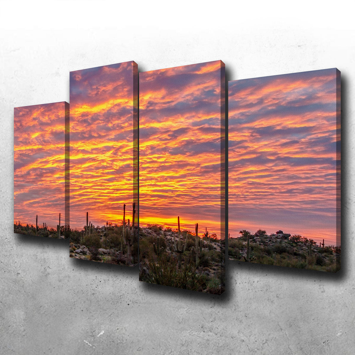 Stunning Vibrant Arizona Desert Sunrise Wall Art for Home Decor