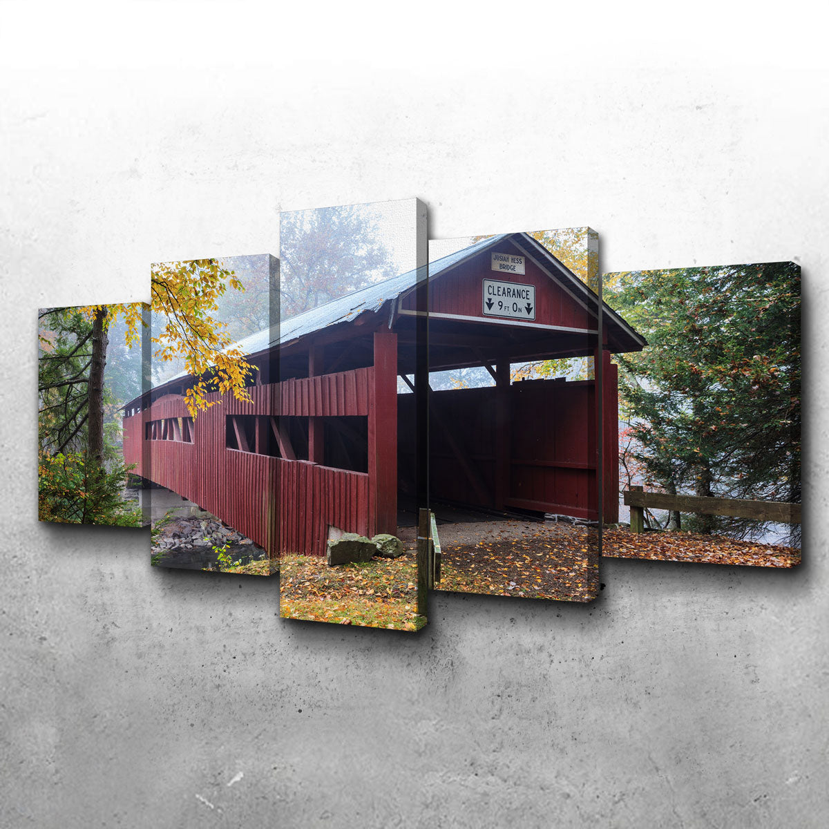 Exquisite Josiah Hess Covered Bridge Wall Art for Stunning Home Decor