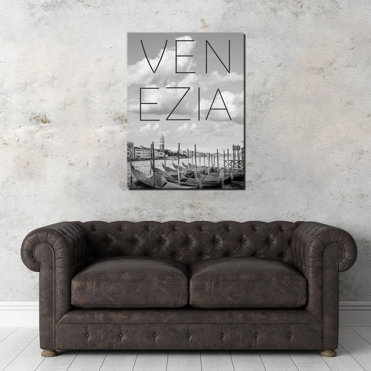 Exquisite Venice Grand Canal and St Mark’s Campanile Text Wall Art by Melanie Viola