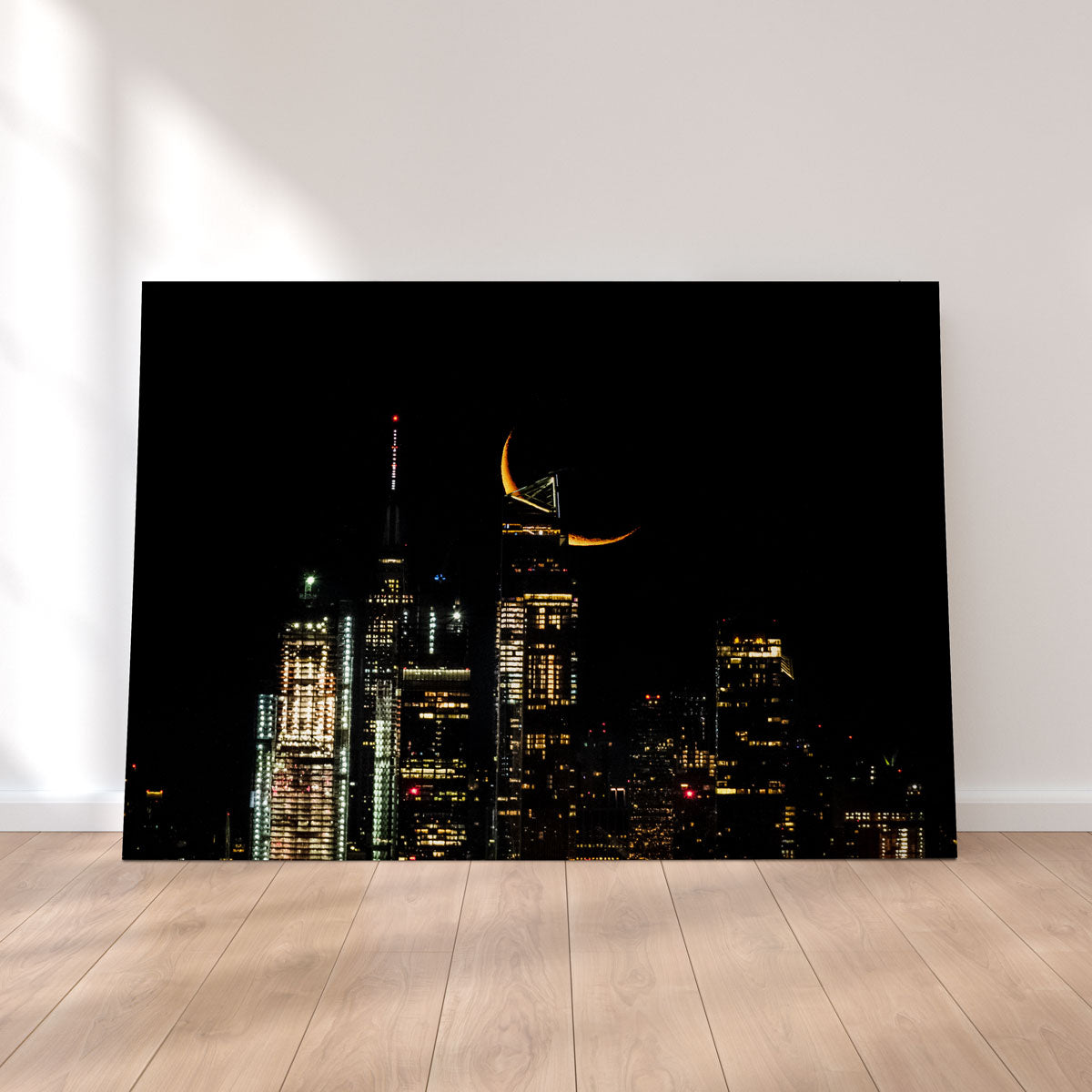 Exquisite Moon and New York City Wall Art by Dennis Maida