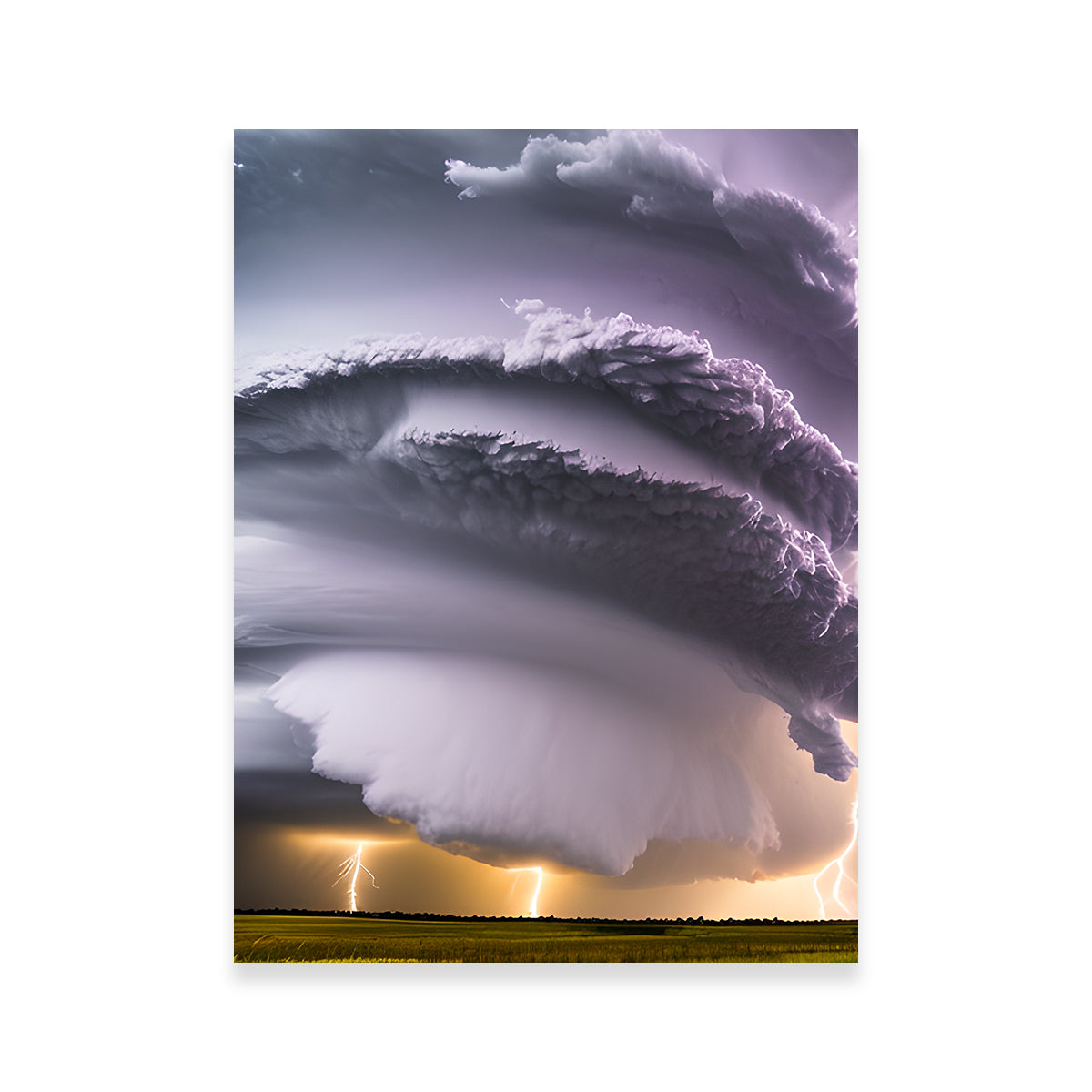 Epic Thunderstorm Supercell Wall Art
