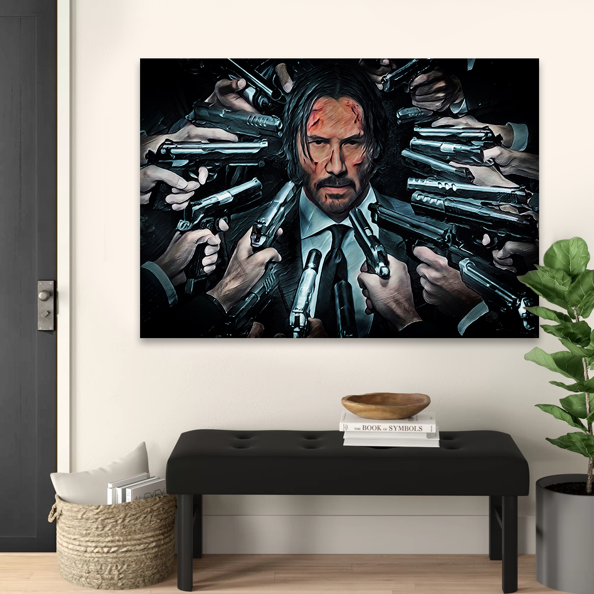 John Wick Themed Wall Art - Premium Museum Quality Canvas Print