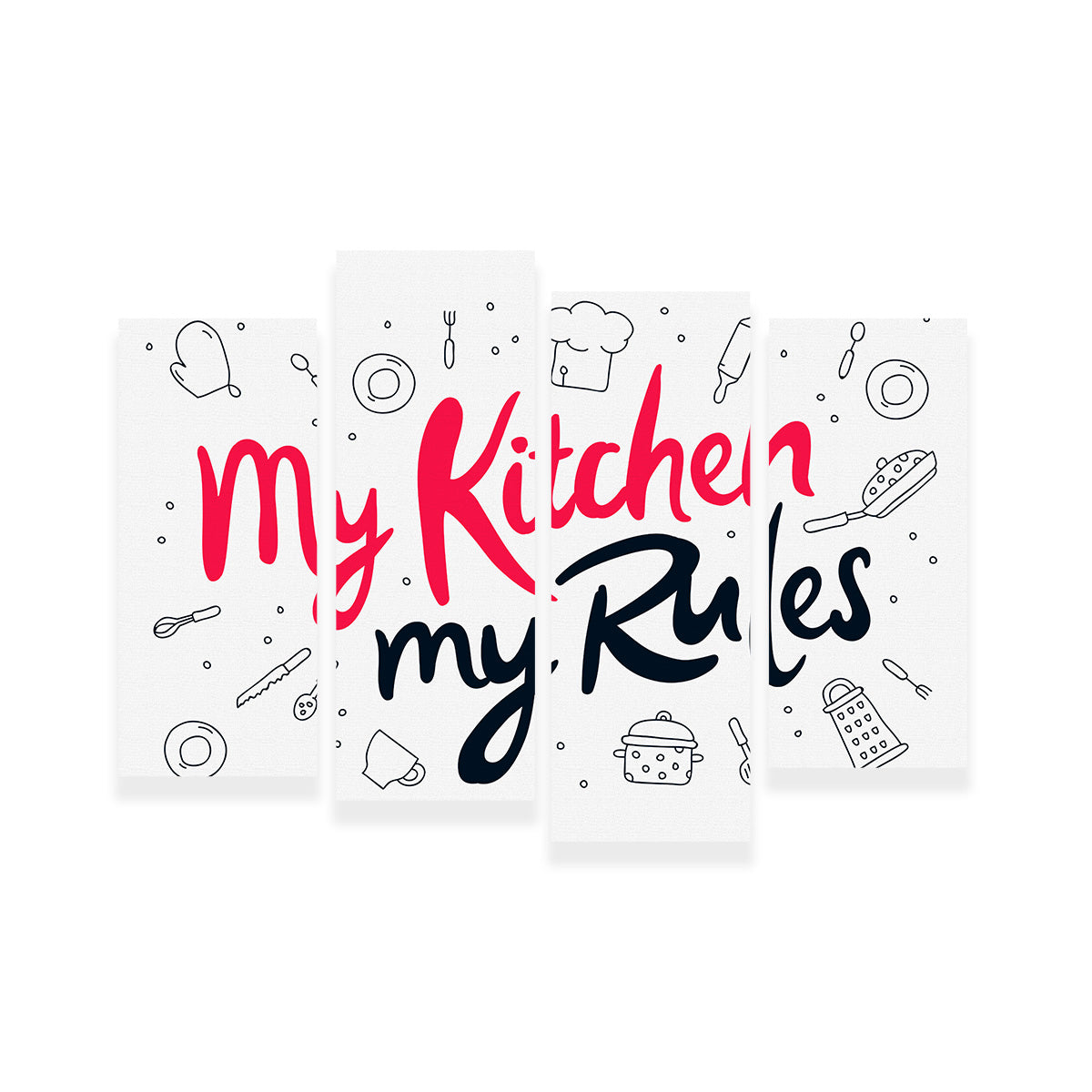 Stylish 'My Kitchen, My Rules' Wall Art for a Charming Kitchen Decor