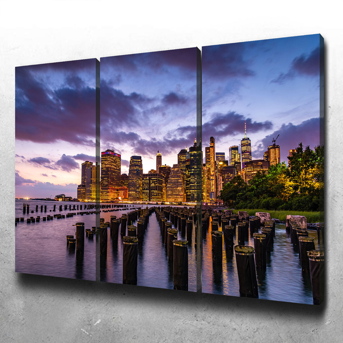 Vibrant Colorful New York Skyline Wall Art by Dennis Maida