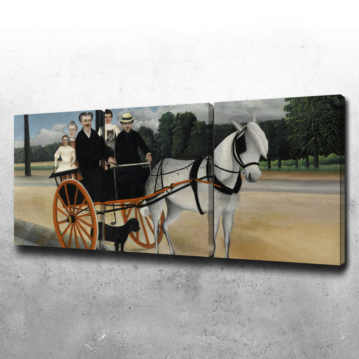 Exquisite La Carriole du père Junier Wall Art by Henri Rousseau