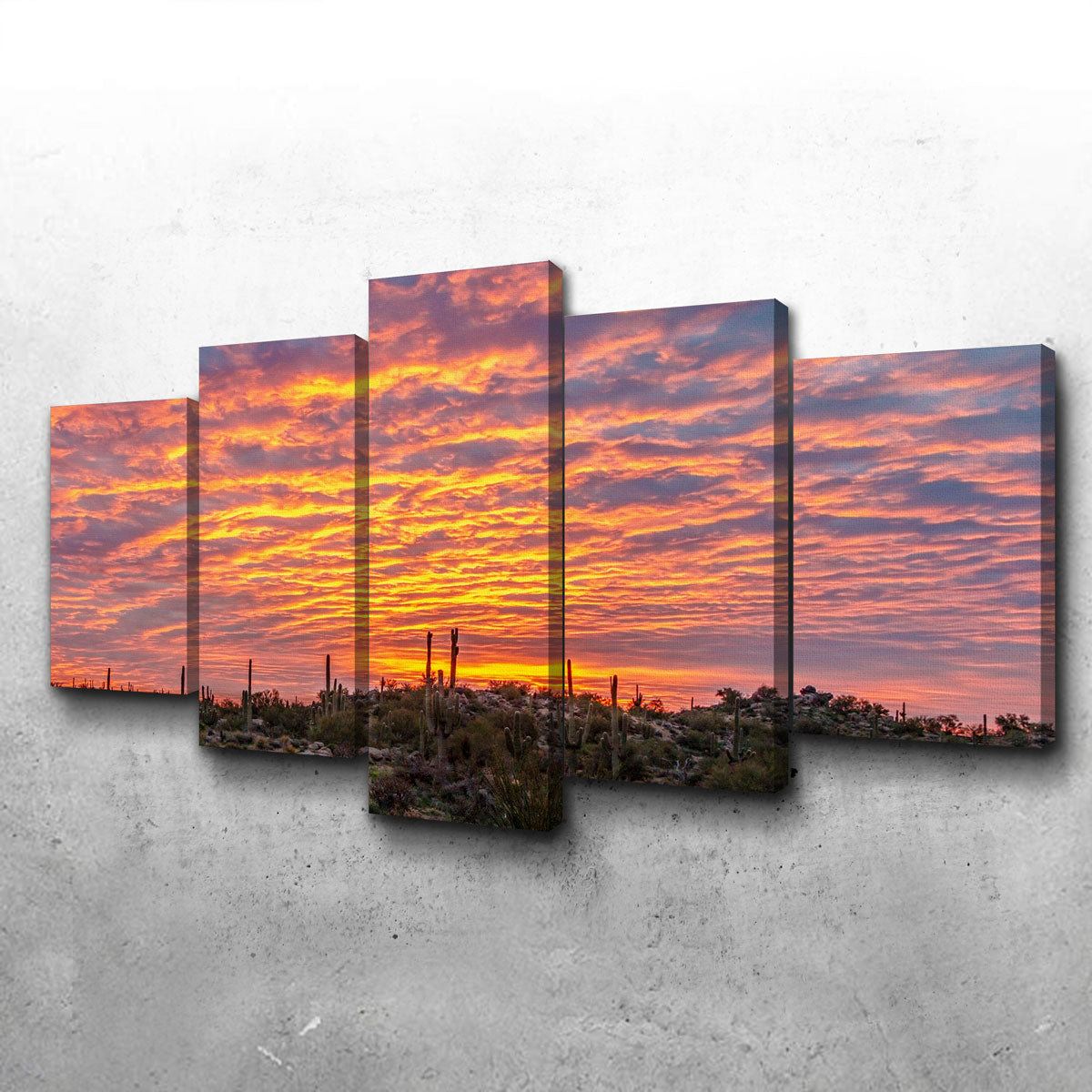 Stunning Vibrant Arizona Desert Sunrise Wall Art for Home Decor