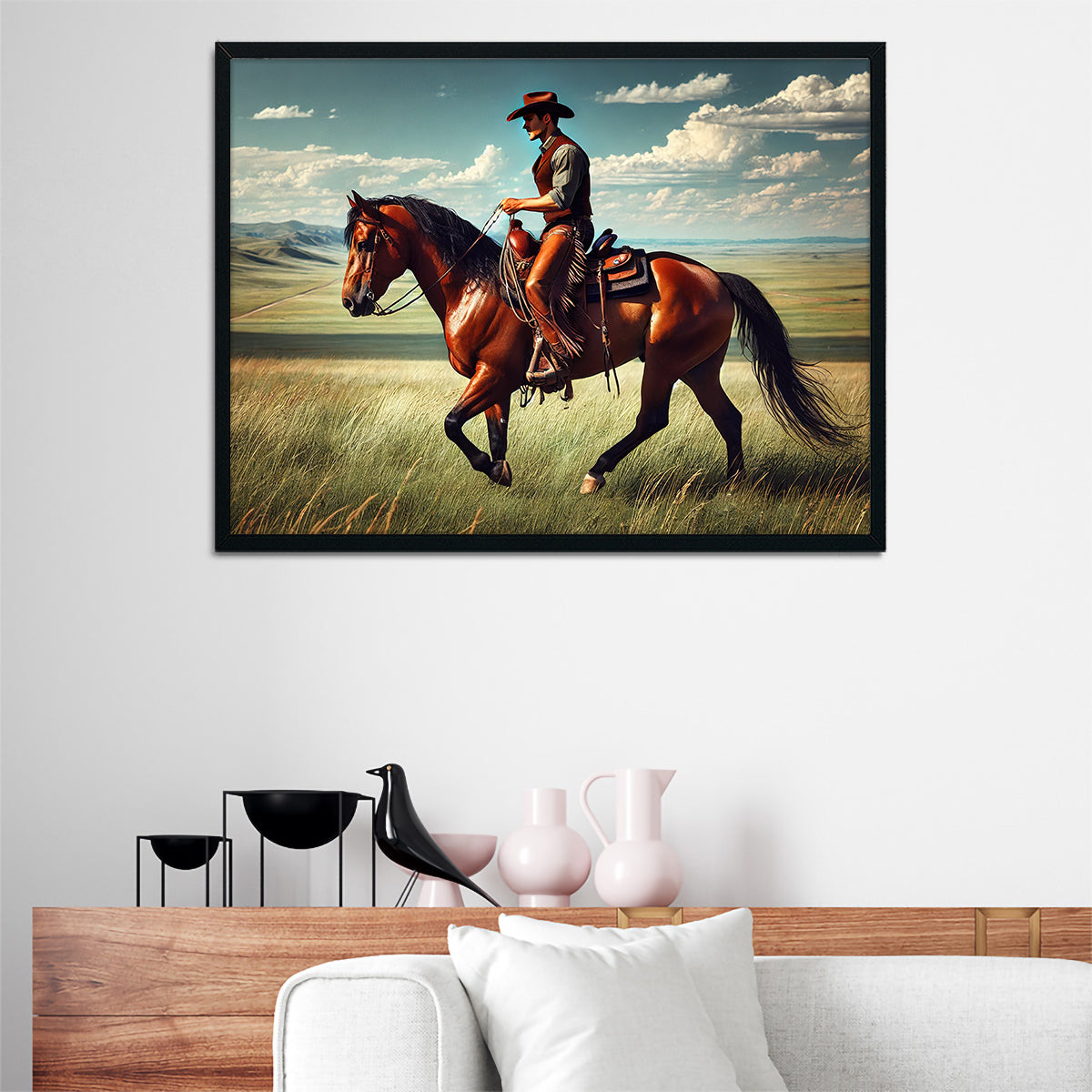 Stunning Cowboy and Quarter Horse Wall Art for Your Home Decor
