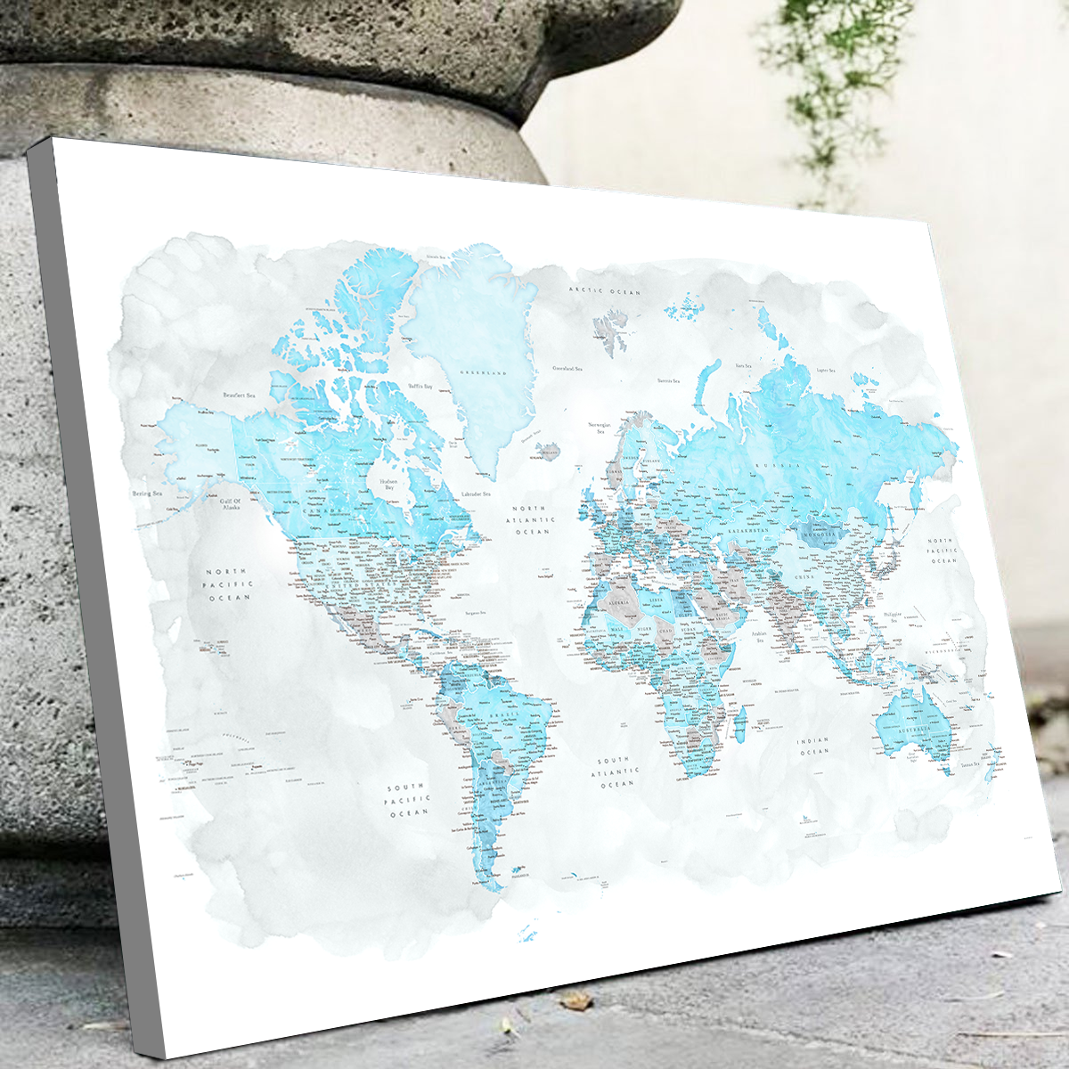 Exquisite World Map 44 Wall Art by Blursbyai