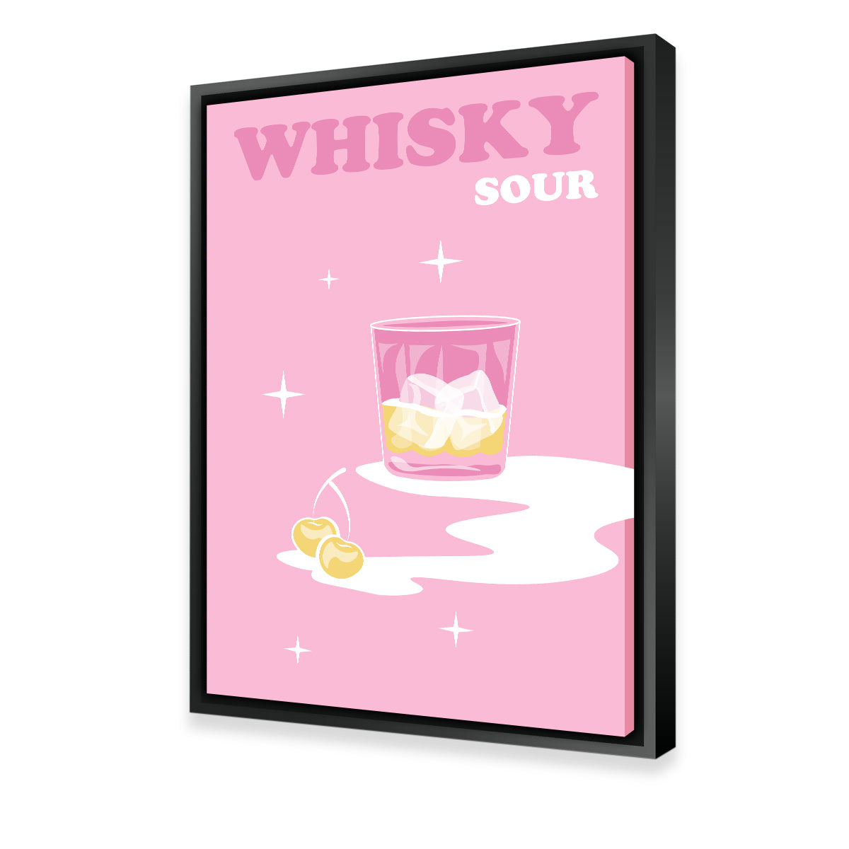 Eye - Catching Whisky Sour Wall Art by Groovy Vibe Studio