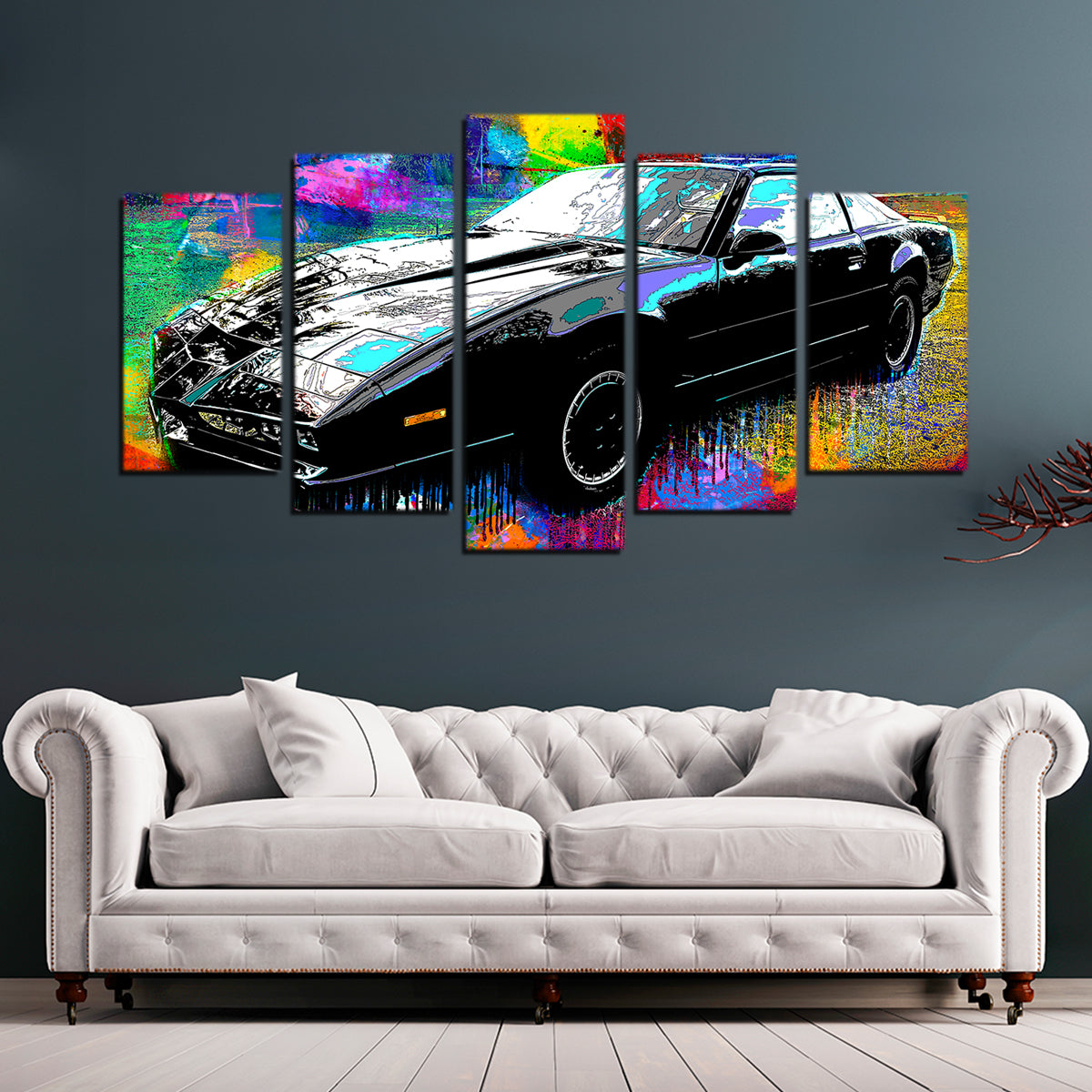 Knight Rider Wall Art - Stunning Handmade Canvas Print