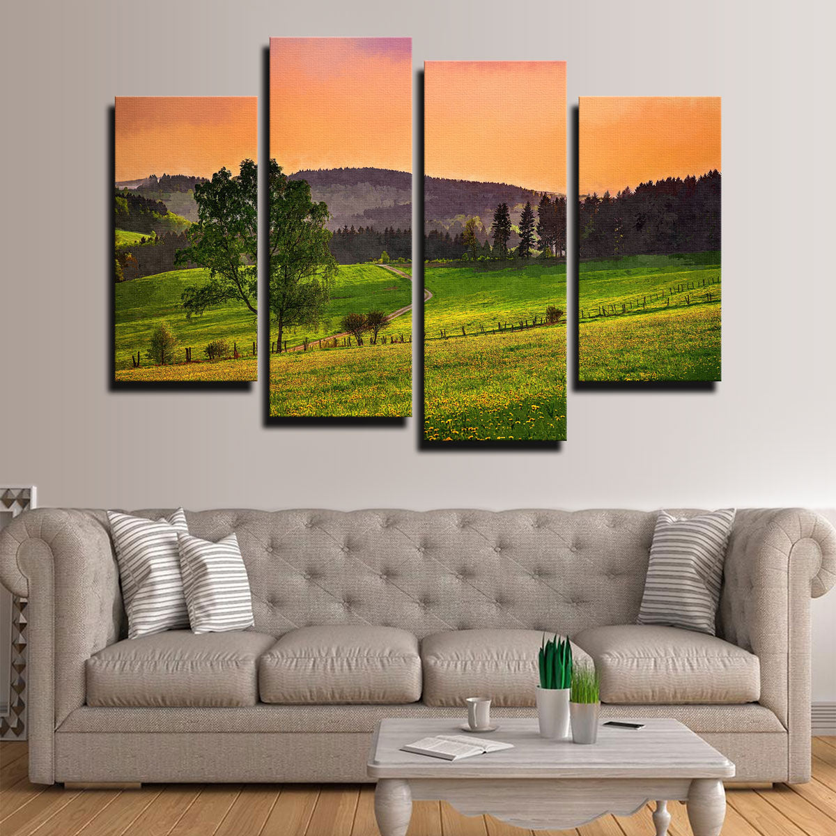 Denise Dundon's Evening Pasture Wall Art - Museum Quality Canvas Print