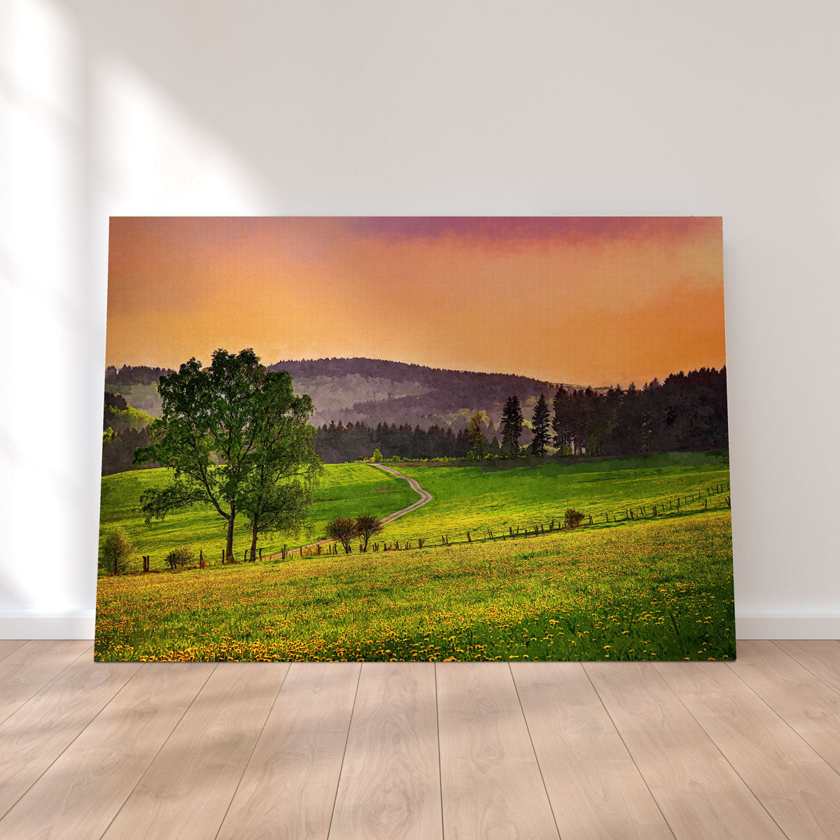 Denise Dundon's Evening Pasture Wall Art - Museum Quality Canvas Print